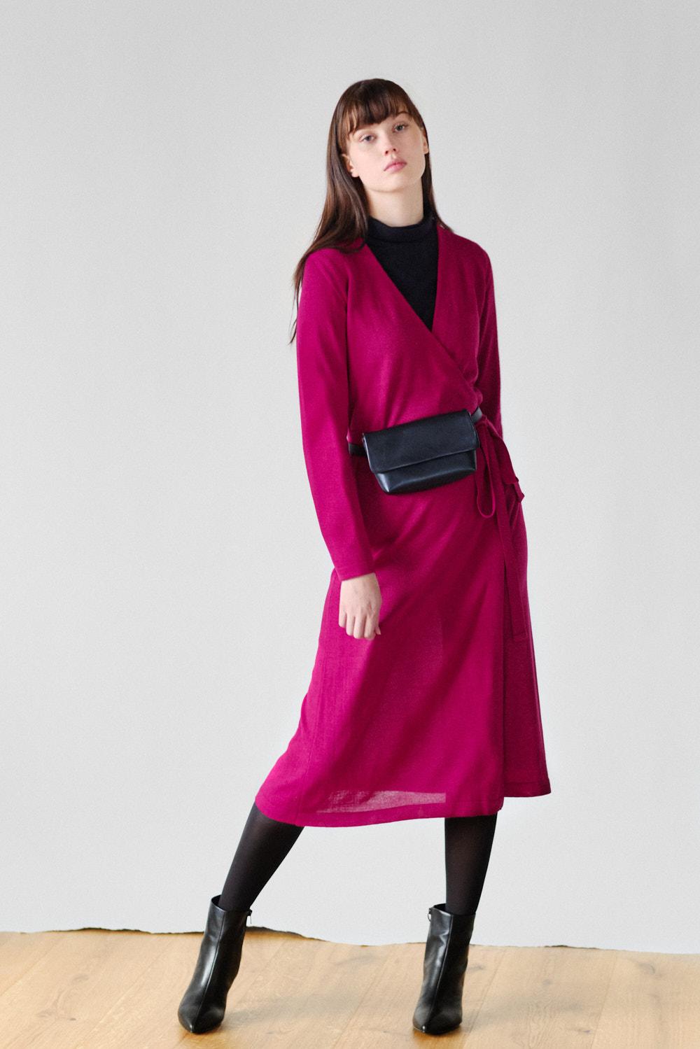 Lily-kietaisumekko, Fuksia, L, 2 LK, #7520