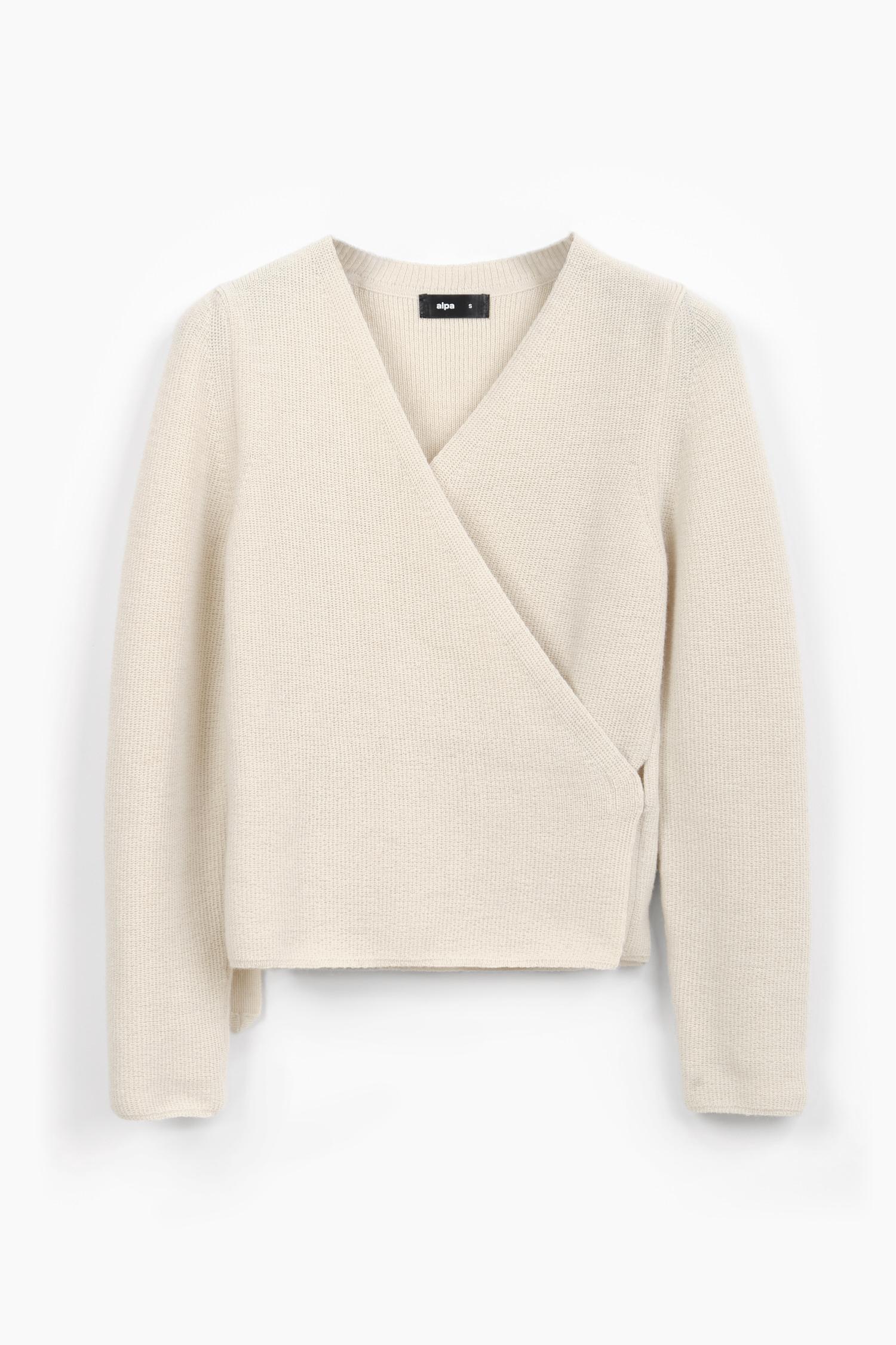 Calm-kietaisuneule, luonnonvalkoinen