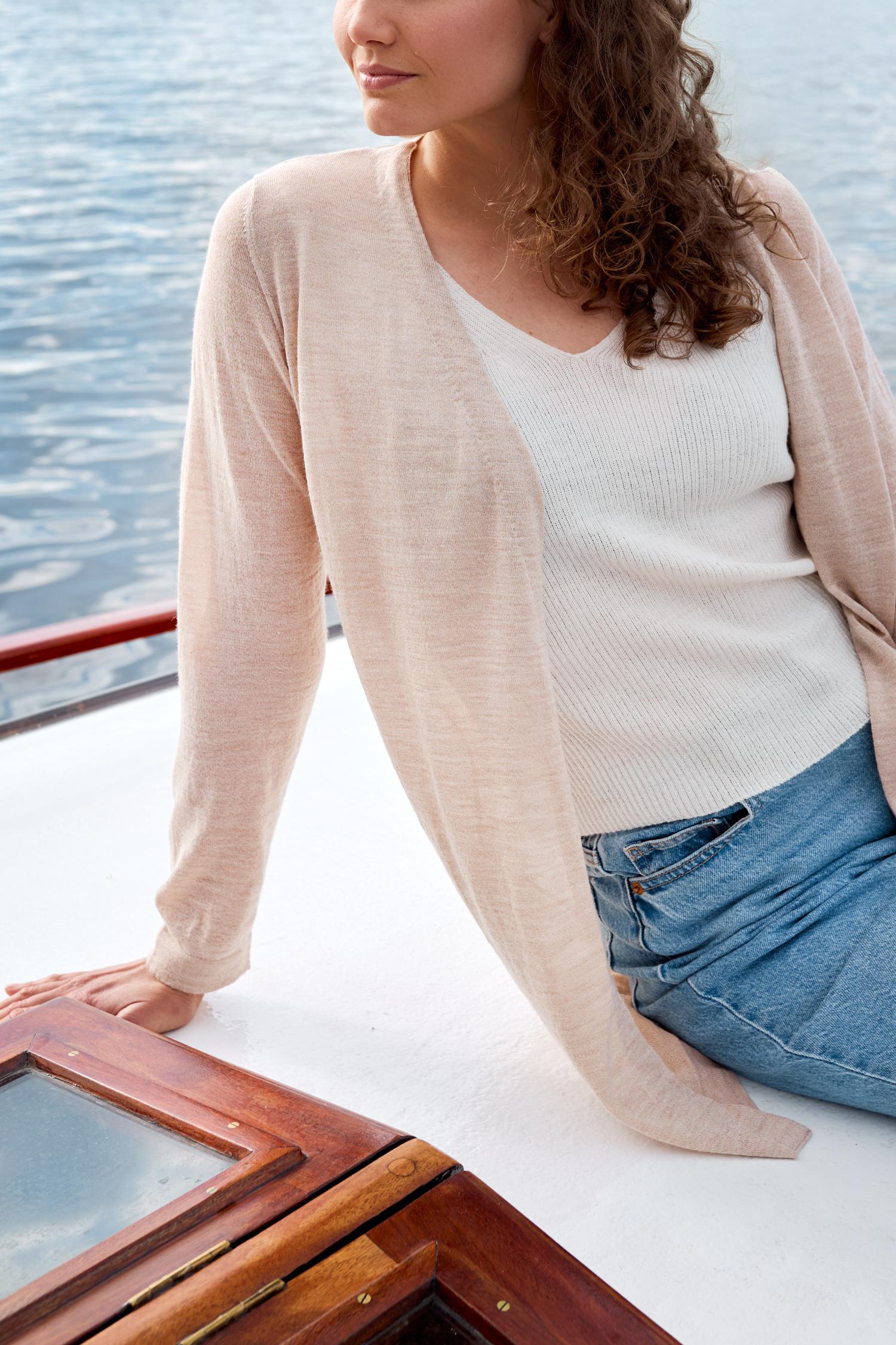 Breeze- ohut neuletakki, beige