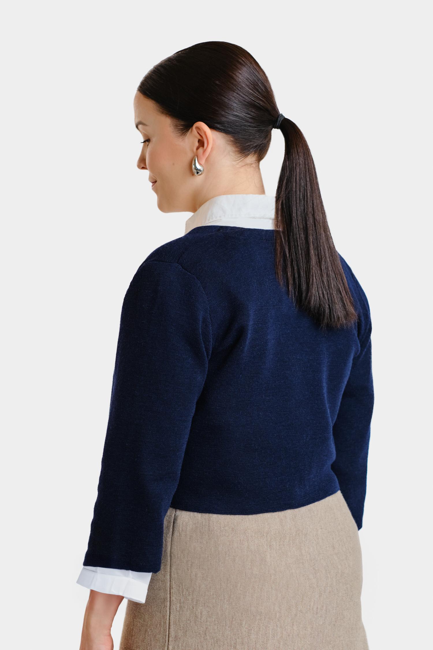 Haiku-neuletakki, Navy, S, 1 LK, #7410