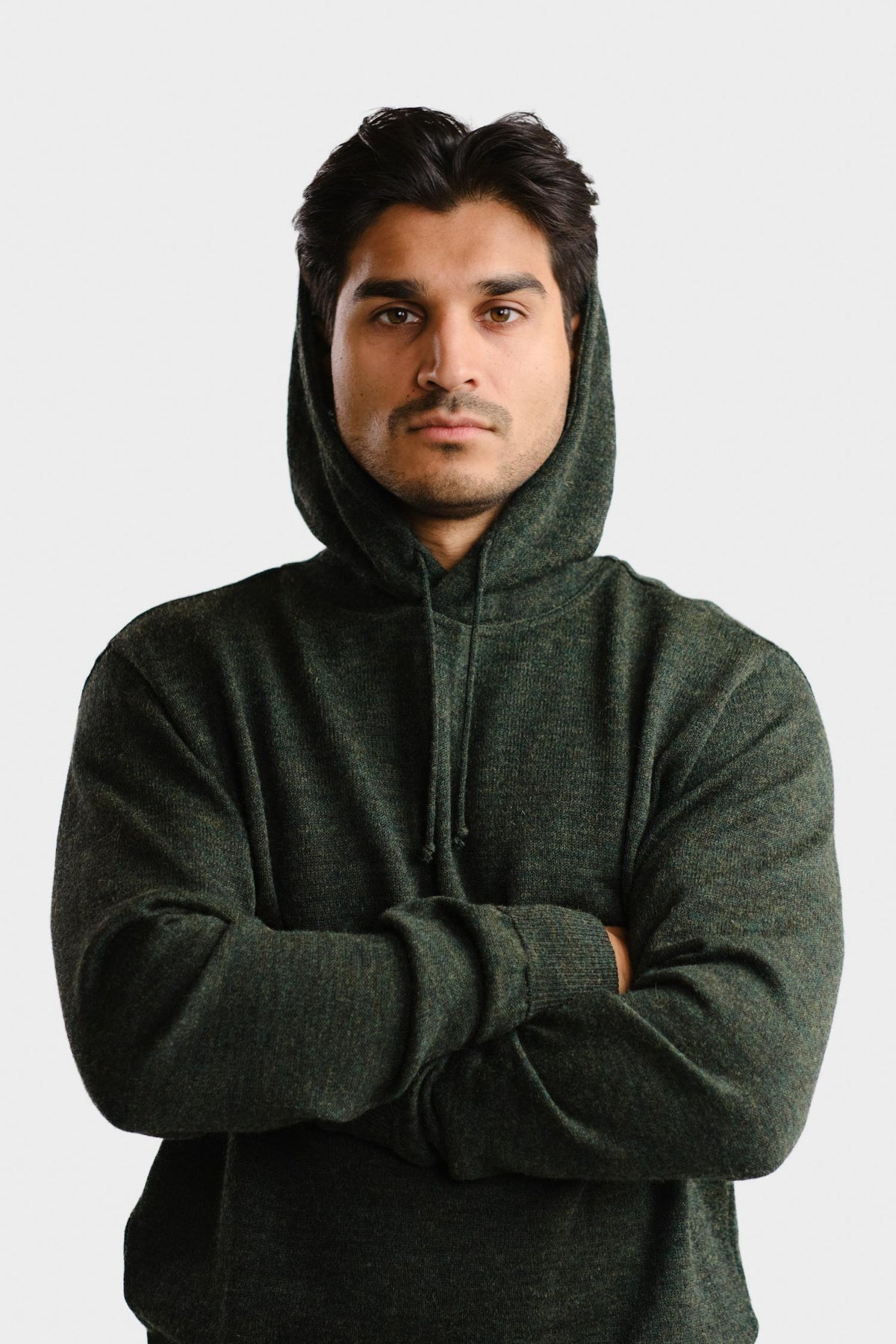 Hoodie-alpakkahuppari, metsänvihreä