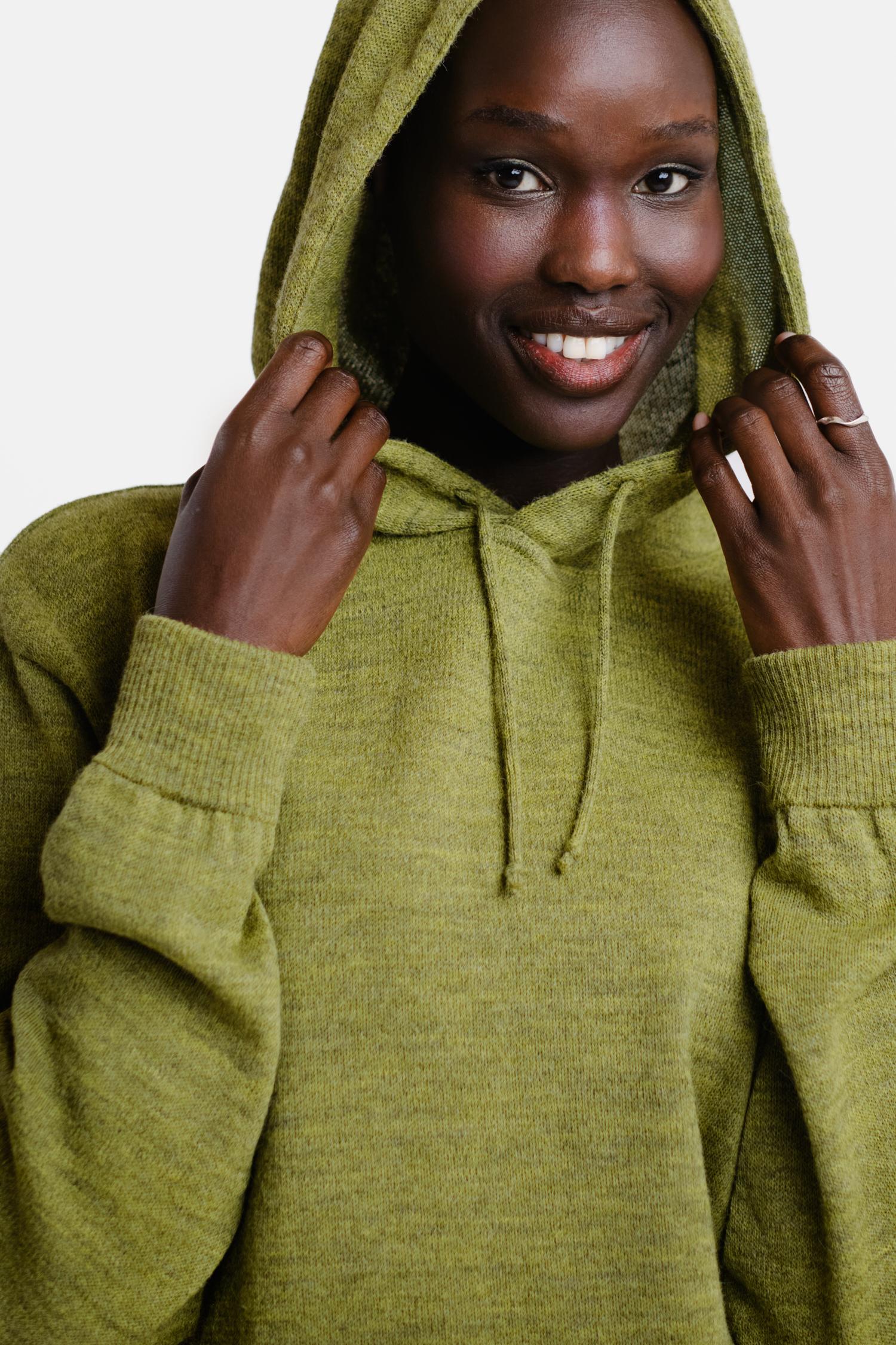 Hoodie-neulehuppari, pistaasi