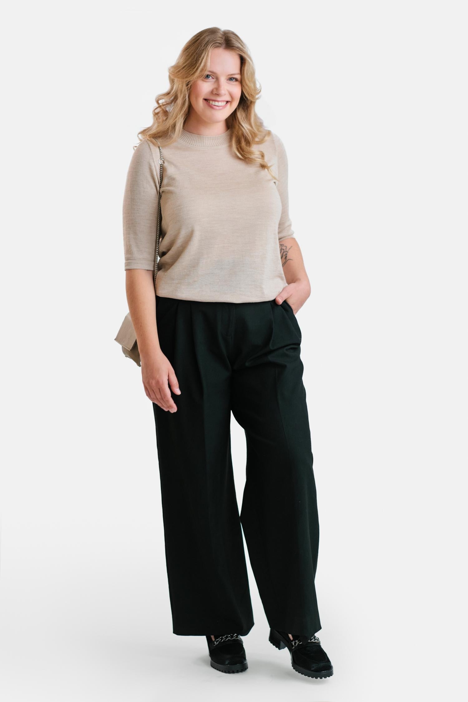 Pearl-neulepusero, Beige, S, 1 LK, #7346