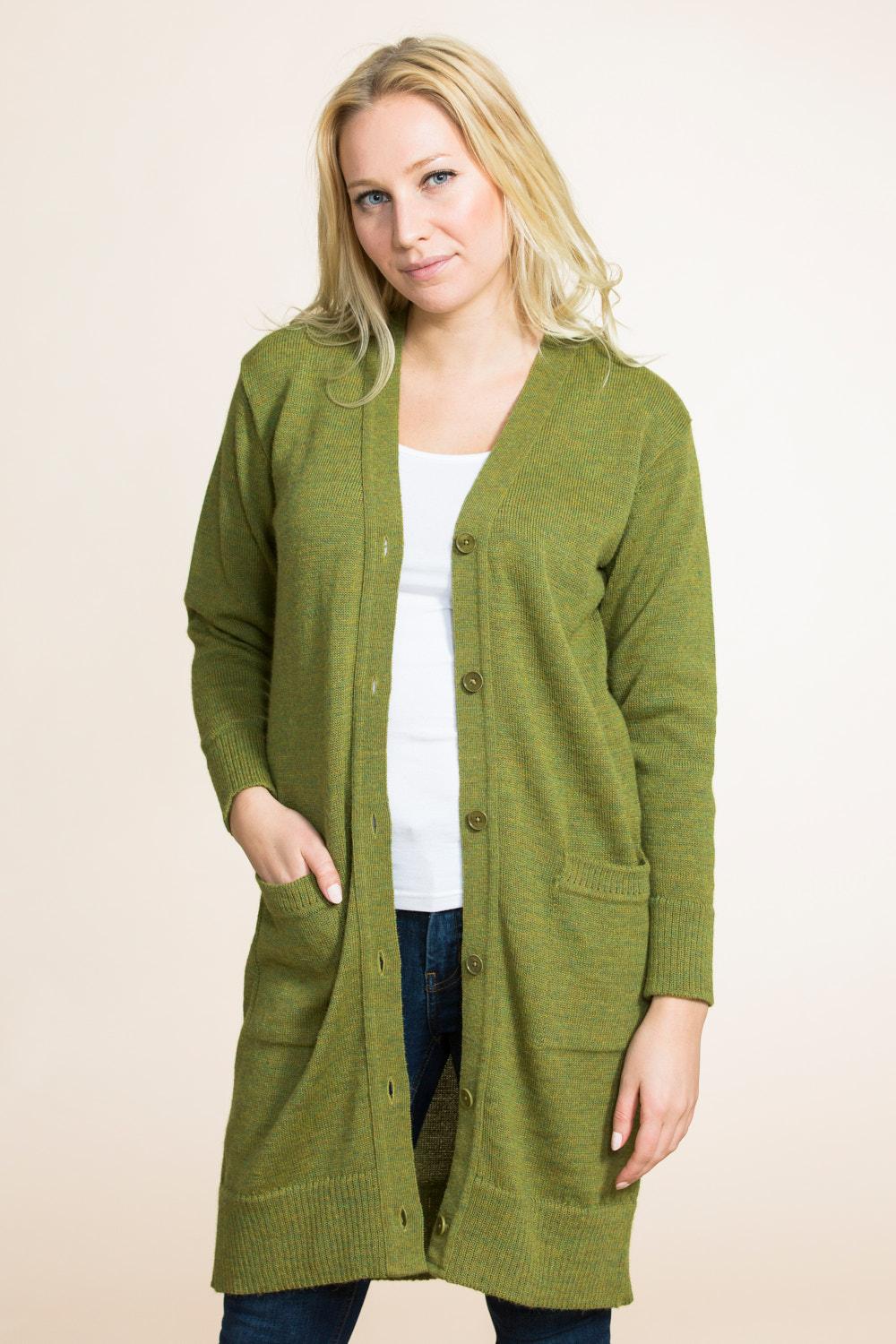Cuddle-neuletakki, Oliivi, XL, 2 LK, #7480