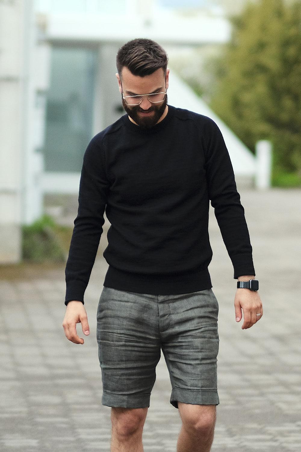 Crew Neck Lite-neule 2019-2021, musta