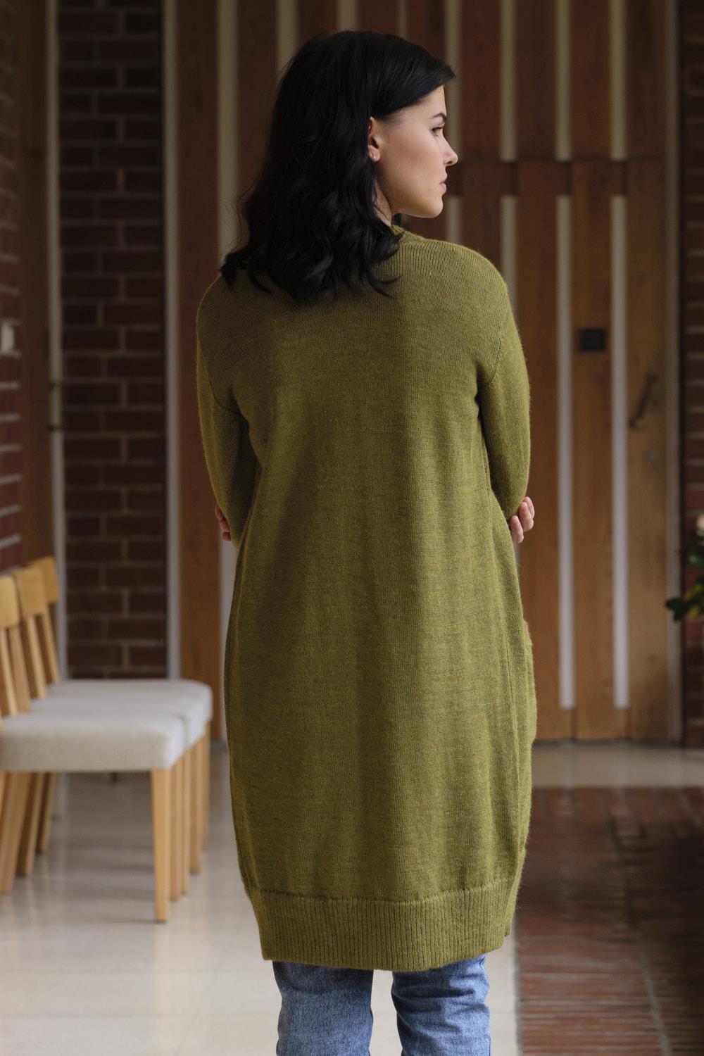 Cuddle-neuletakki, Oliivi, XL, 2 LK, #7480