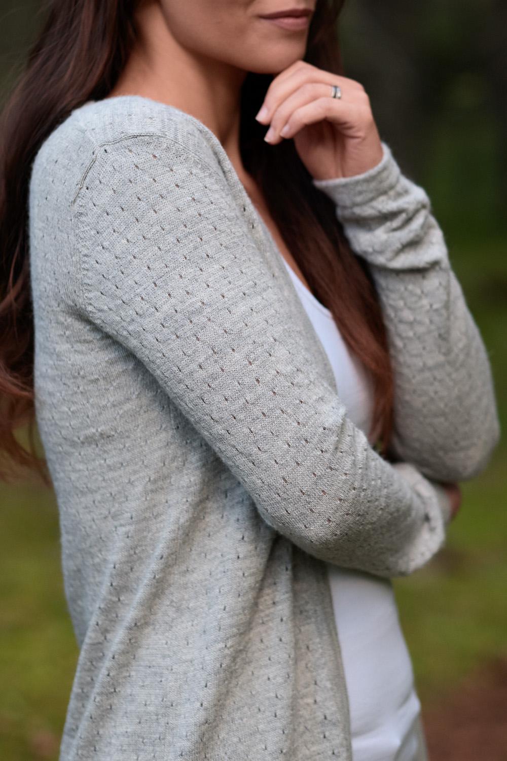 Mild-neuletakki, Vaaleanharmaa, XS, 1 LK, #7519
