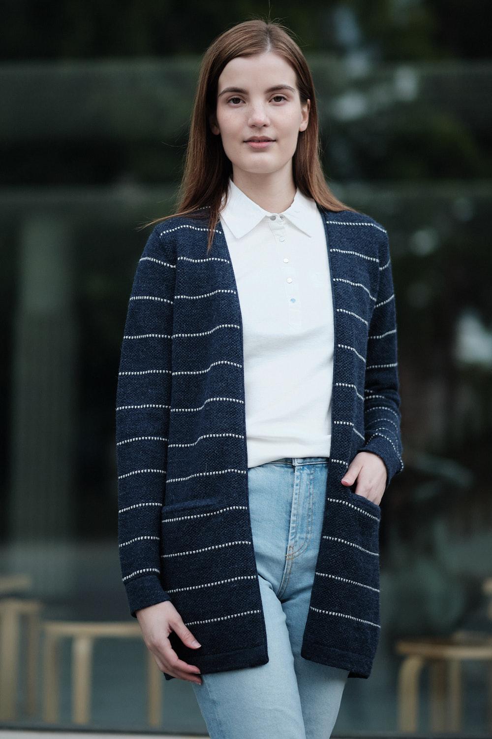 Line-neuletakki, Indigo, XS, 2 LK, #5832