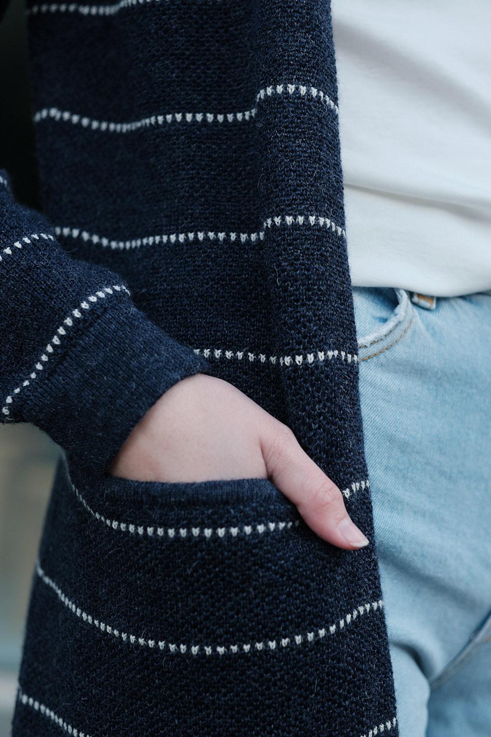 Line-neuletakki, Indigo, XS, 2 LK, #5832