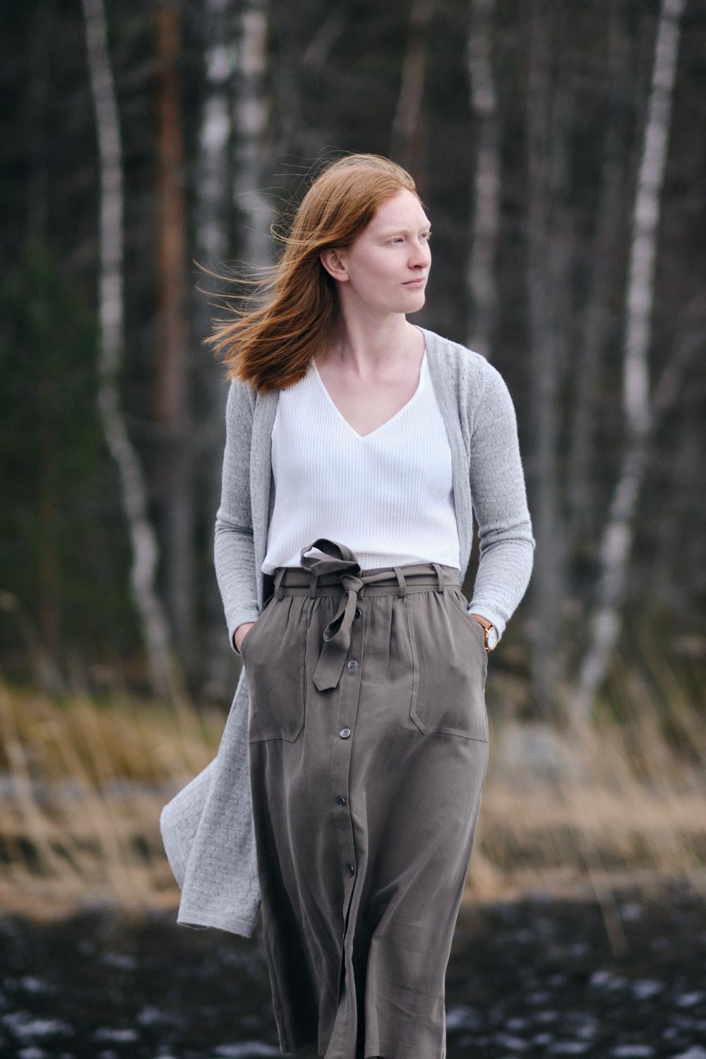 Mild-neuletakki, Vaaleanharmaa, XS, 1 LK, #7519