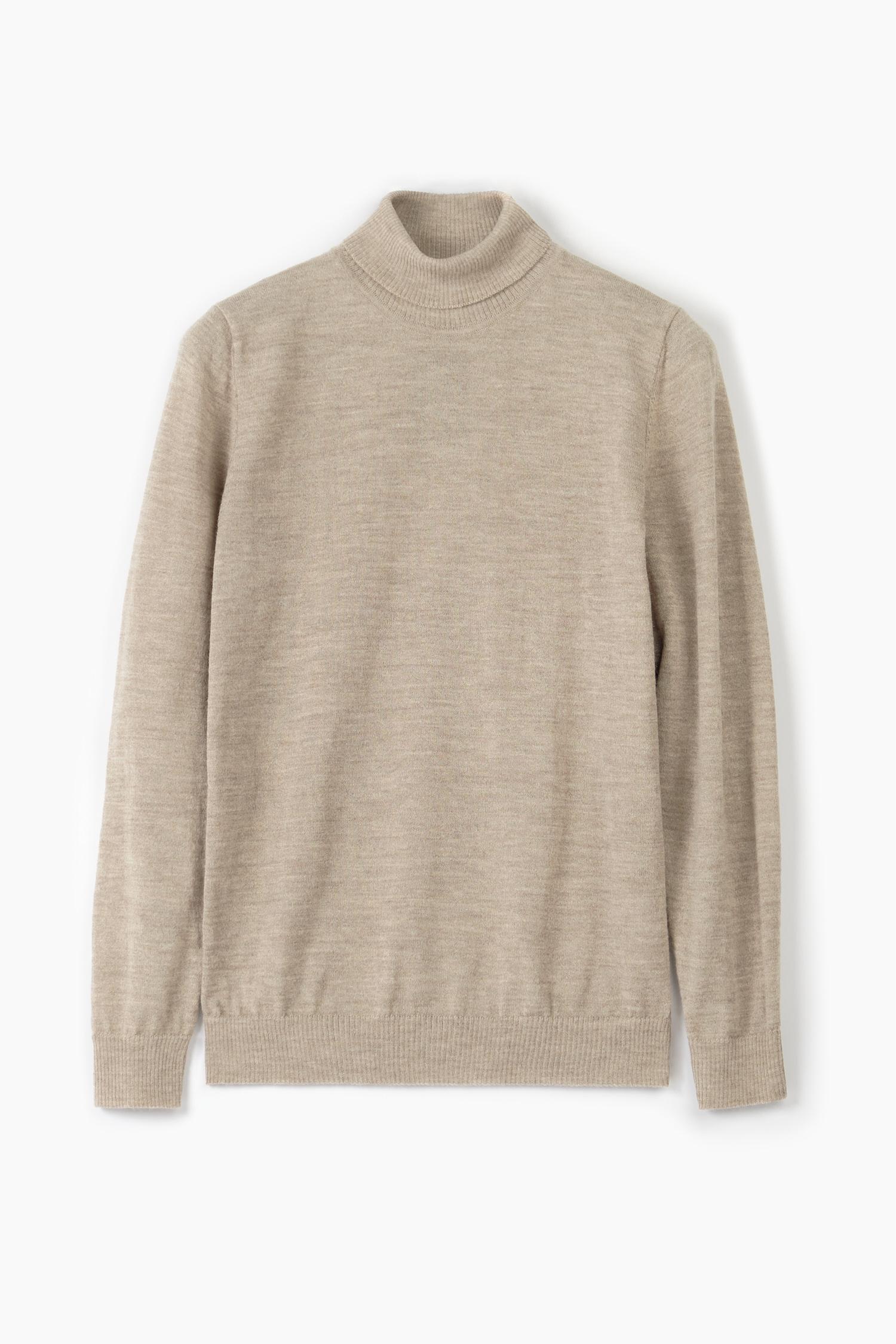 Roll Neck -pooloneule, greige