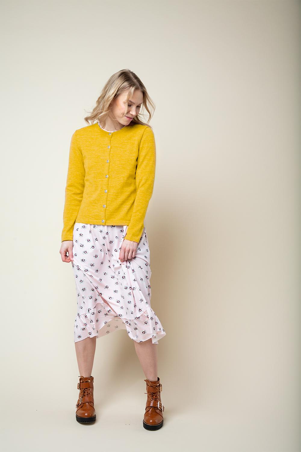 Serene-neuletakki, Keltainen, S, 1 LK, #7683