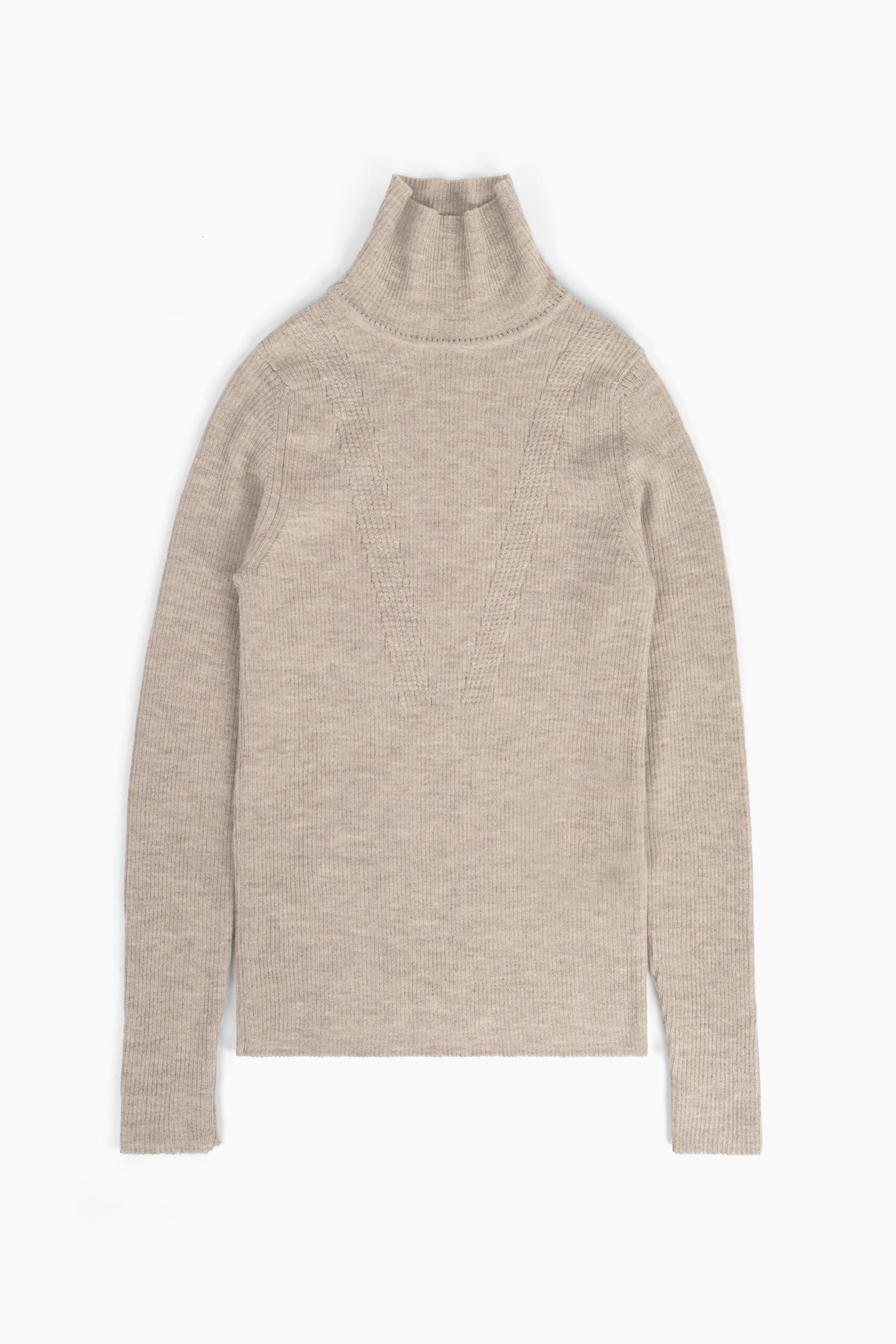 Stripe-neule, Greige, M, 2 LK, #7505