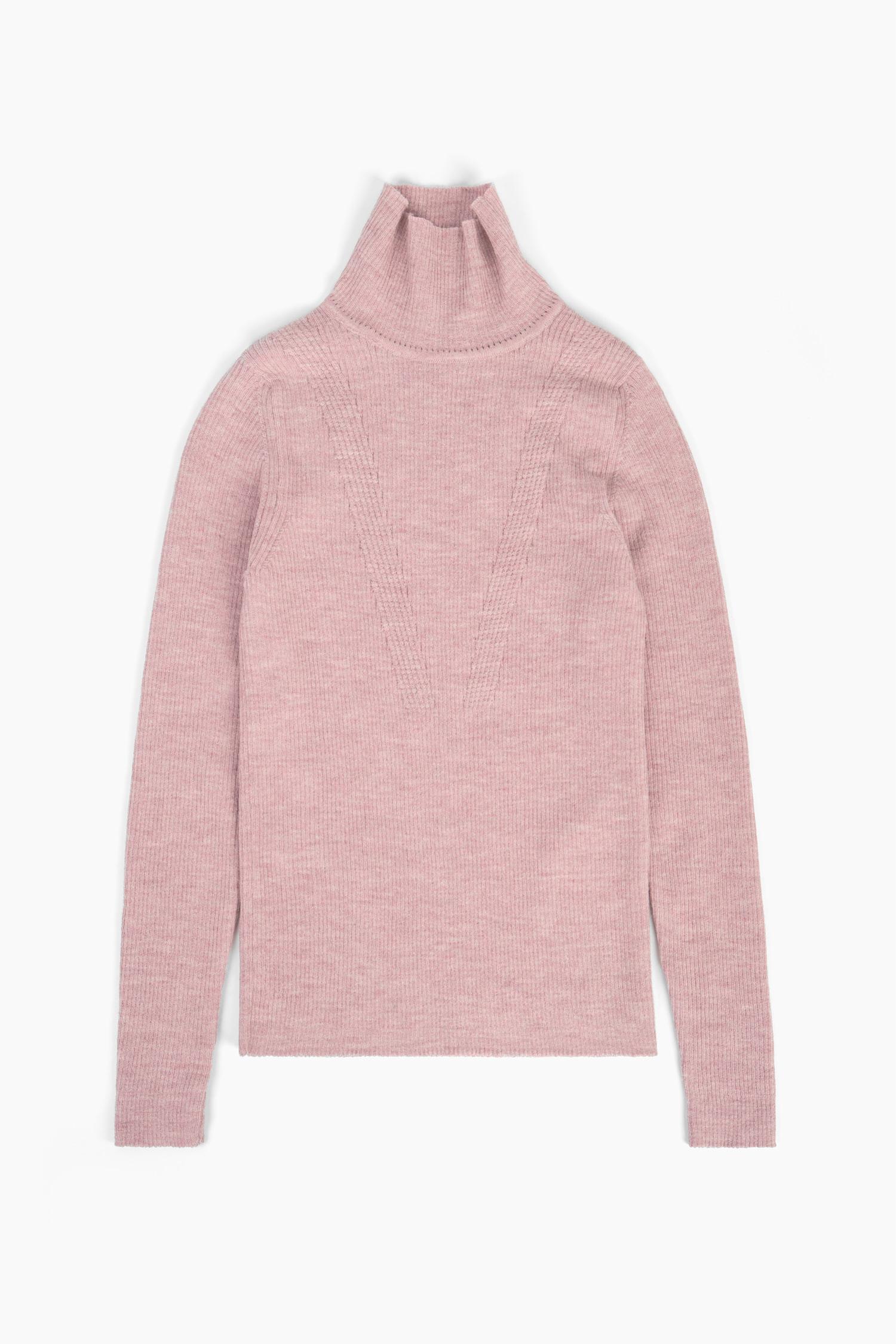 Stripe-neule, Roosa, M, 1 LK, #7466