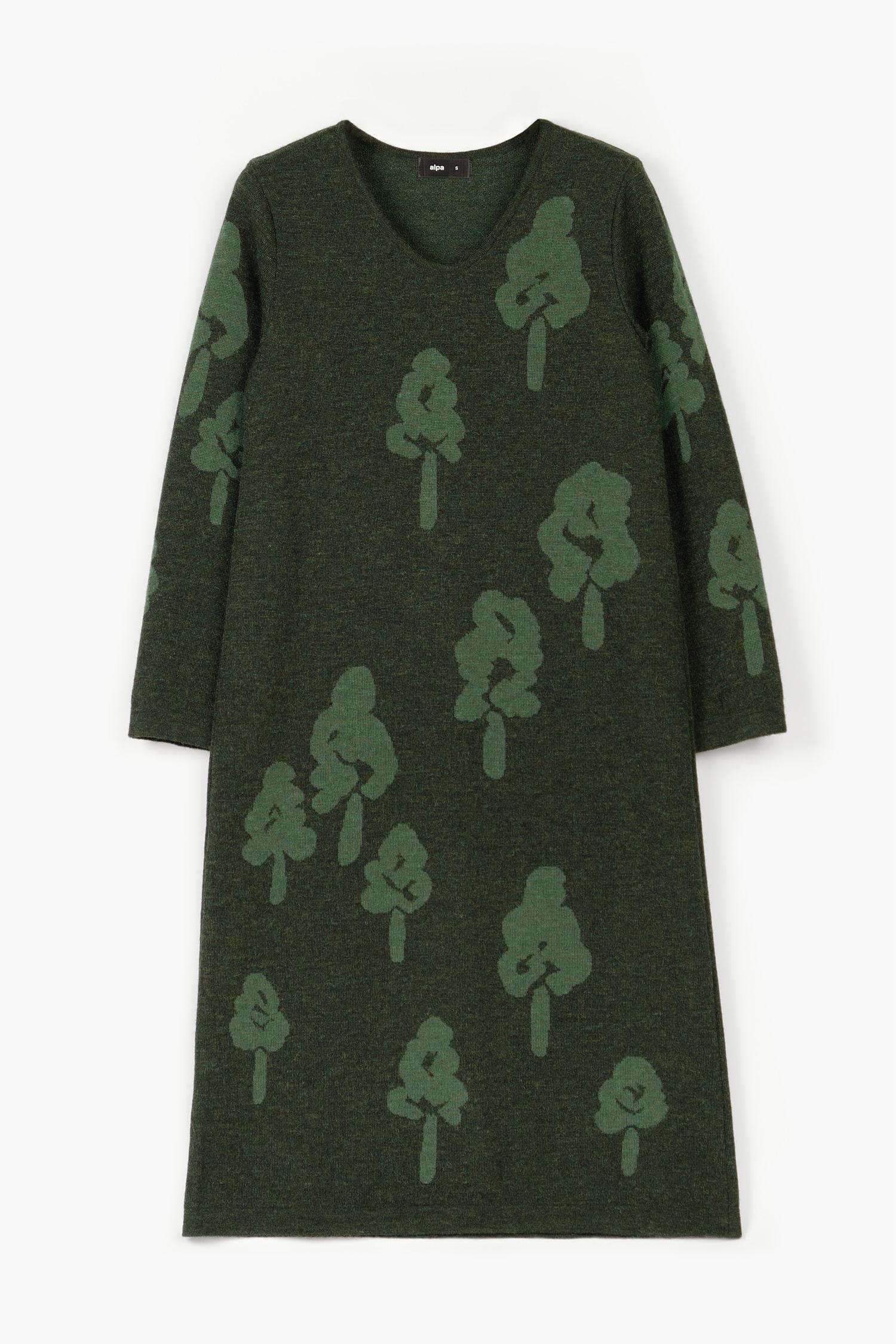 Woodland-neulemekko, Metsänvihreä/vihreä, S, 1 LK, #7074