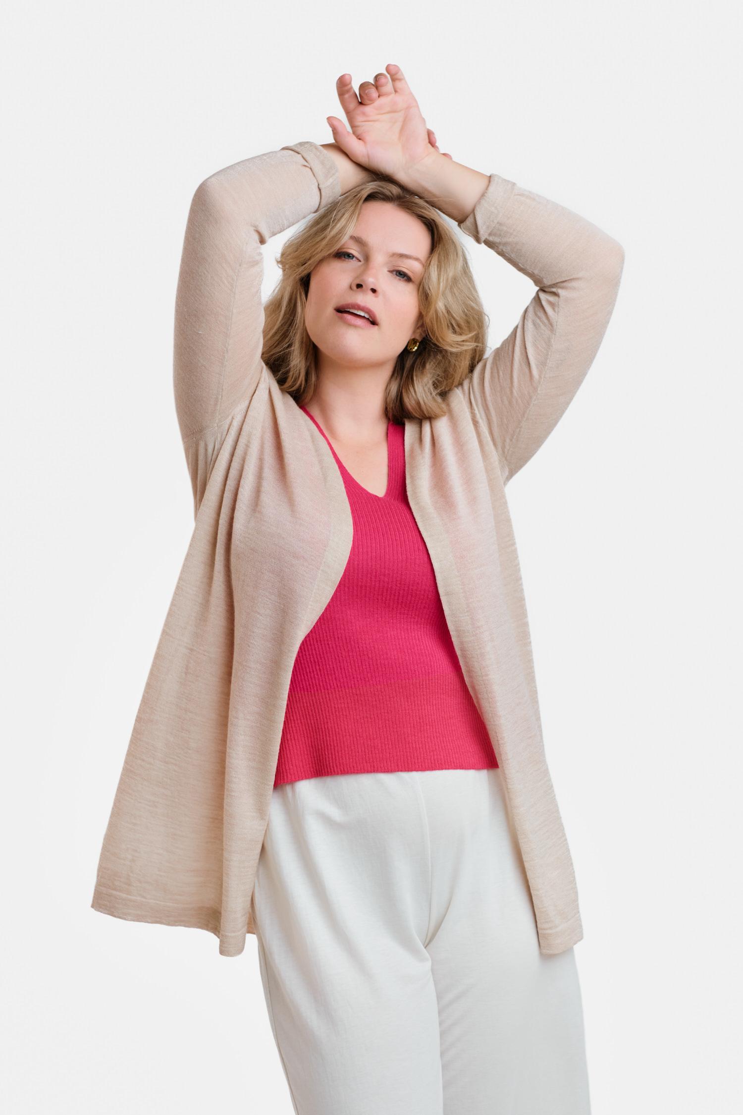 Breeze- ohut neuletakki, beige