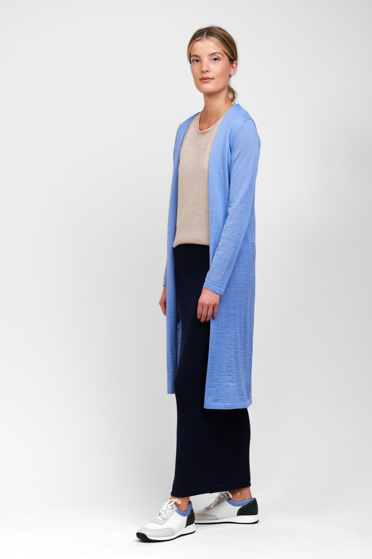 Swan- ohut neuletakki, Vaaleansininen, XS, 1 LK, #7646