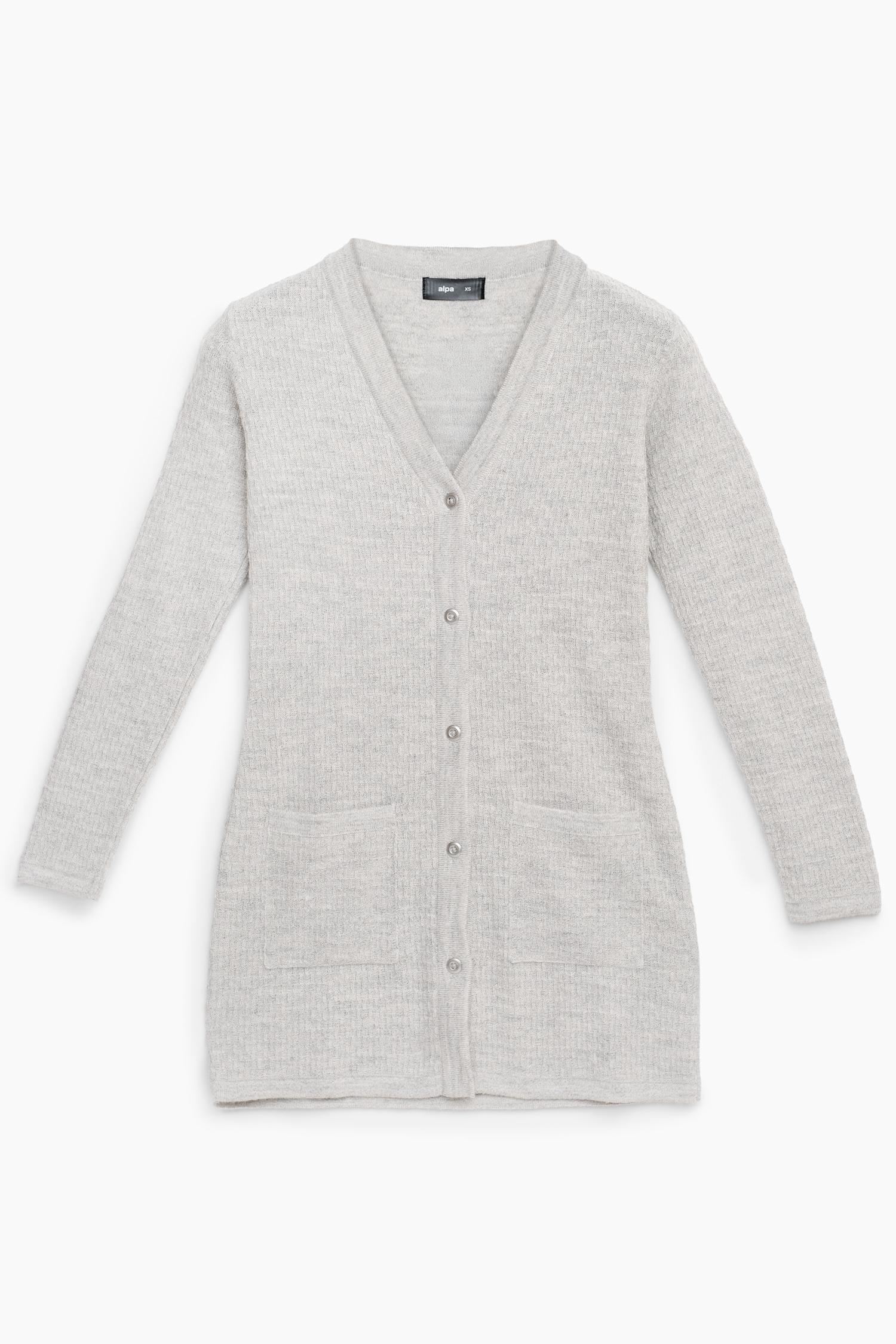 Drizzle-neuletakki, Vaaleanharmaa, XL, 1 LK, #7516