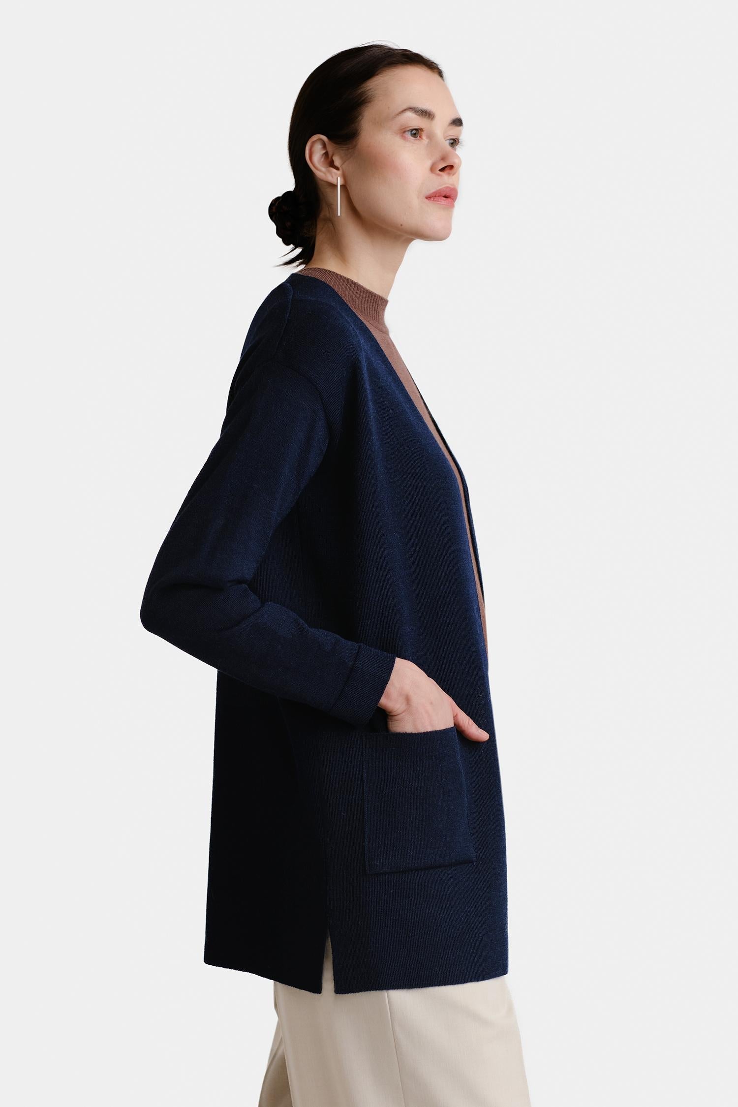 Drop-neuletakki, Navy, L, 1 LK, #7287
