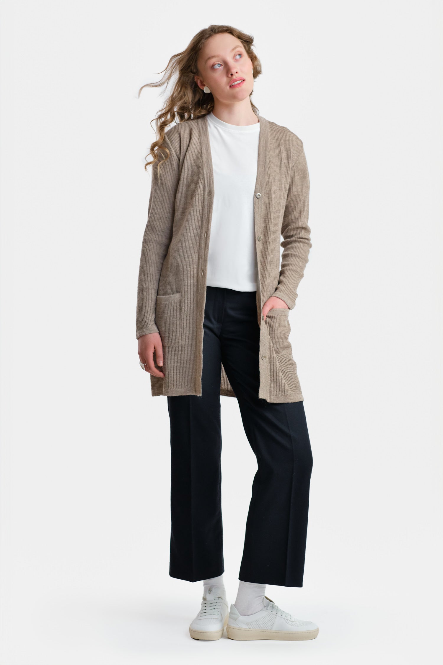 Rain-neuletakki, Greige, XS, 1 LK, #5107