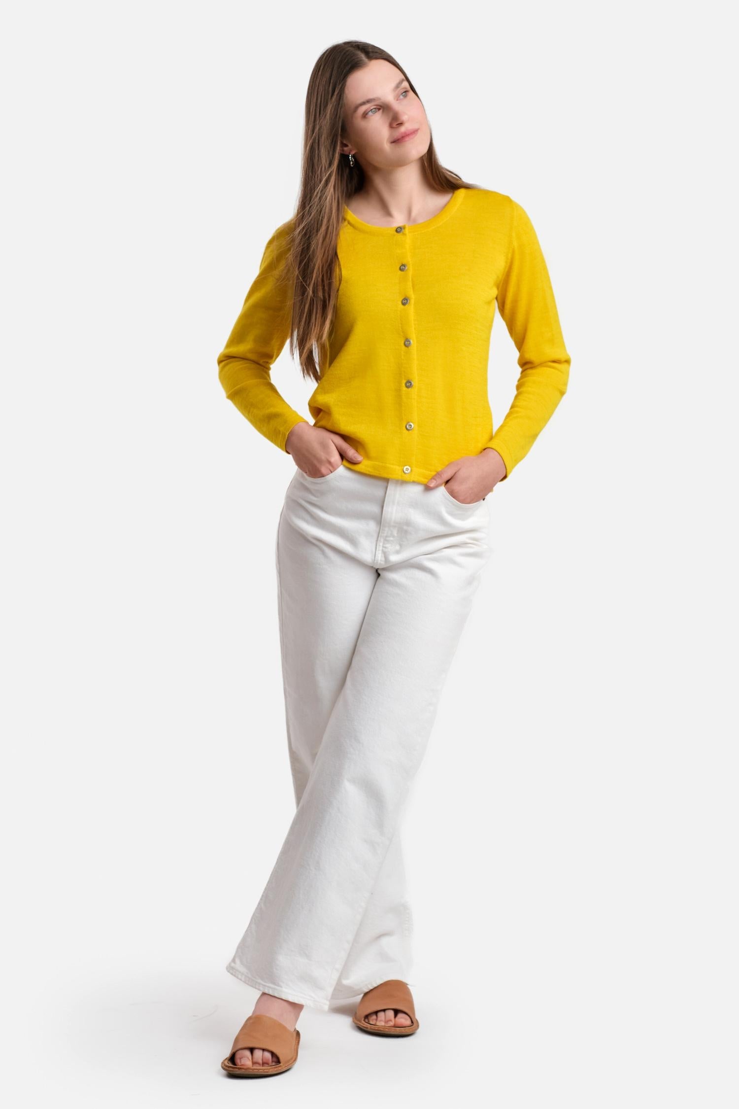 Serene 2.0-neuletakki, Keltainen, M, 2 LK, #7024