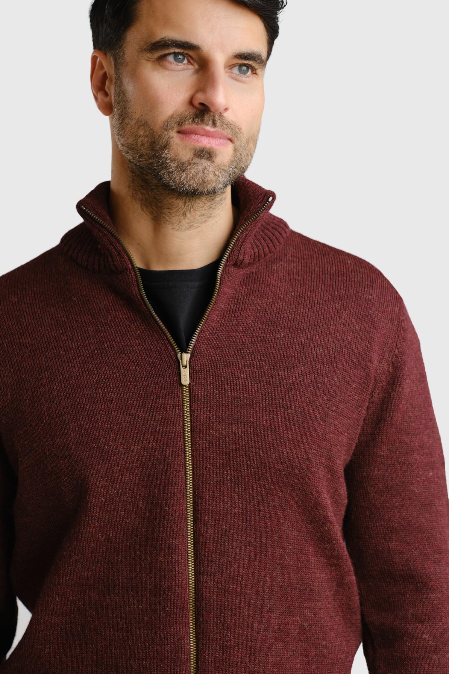 Zipper-neuletakki, Bordeaux, M, 1 LK, #7022