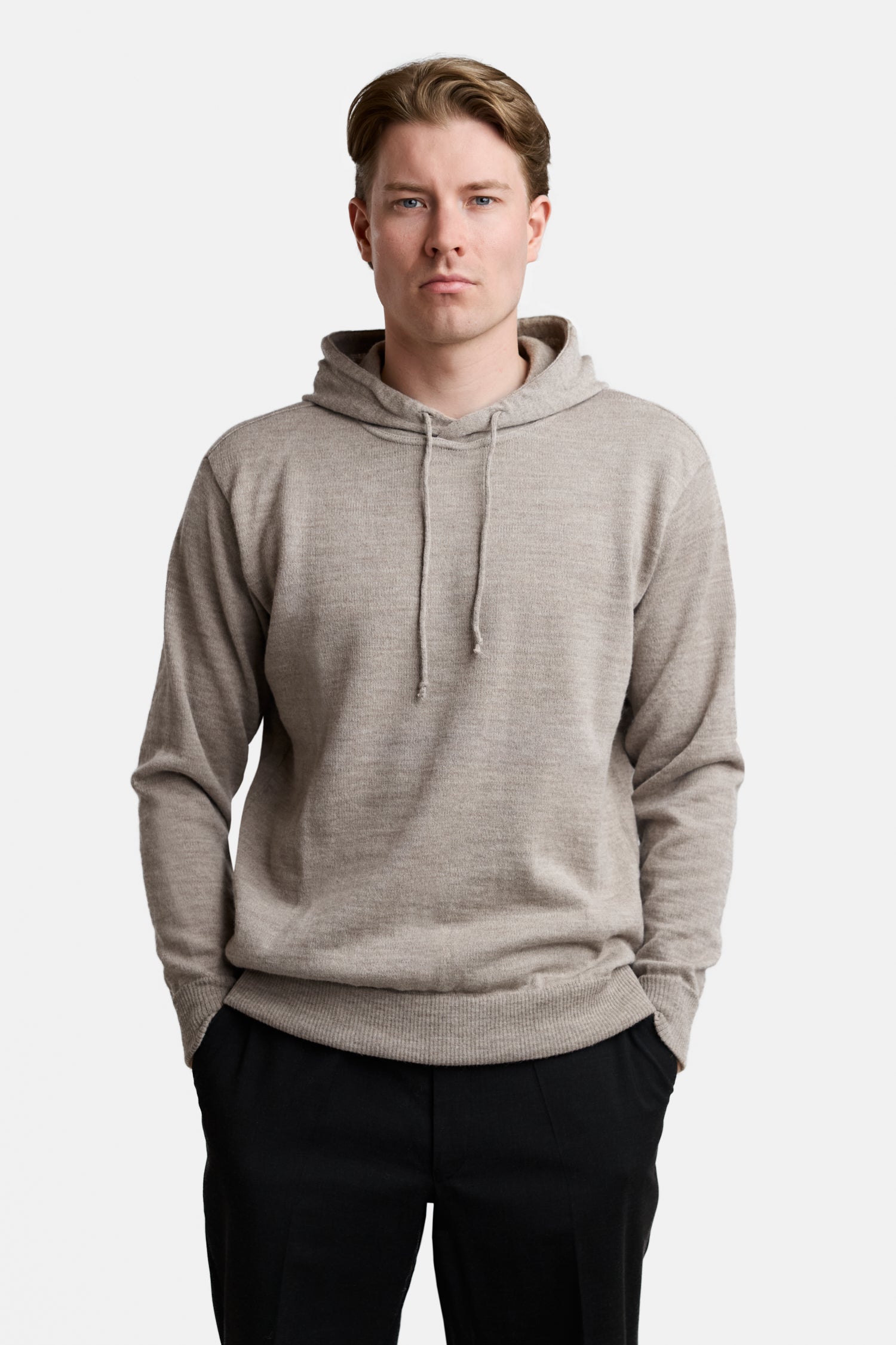 Hoodie-alpakkahuppari, greige