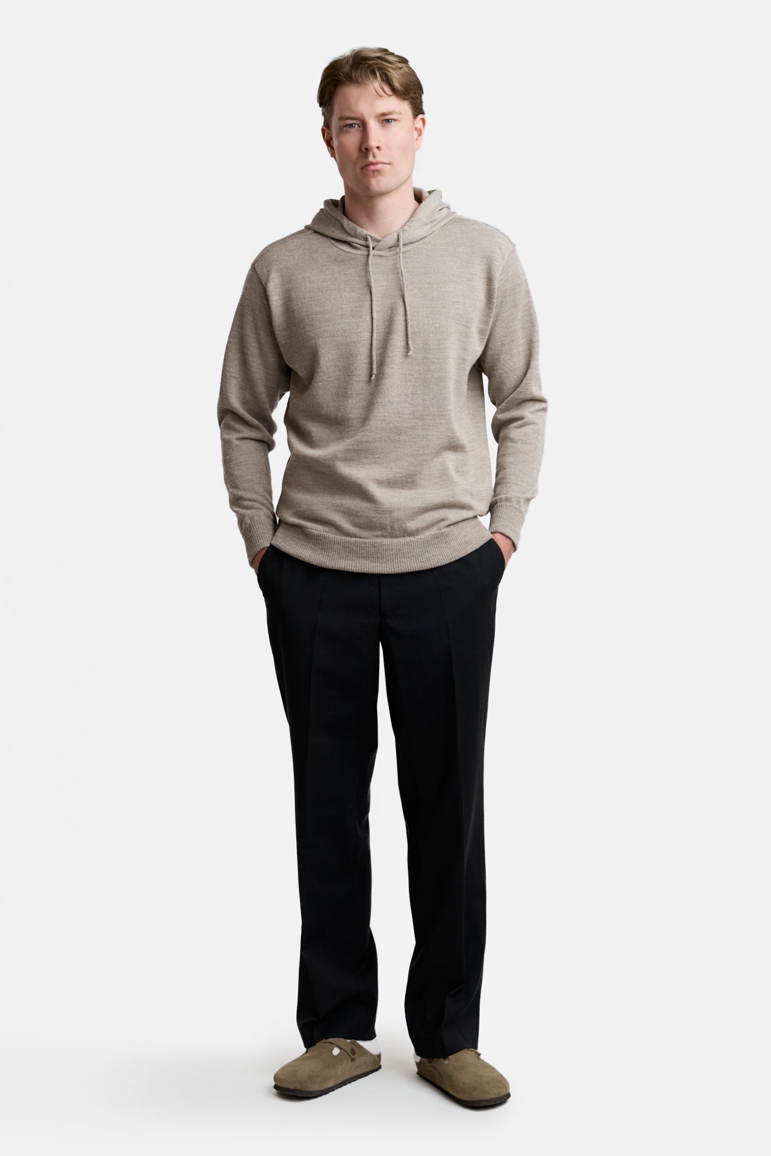 Hoodie-alpakkahuppari, greige