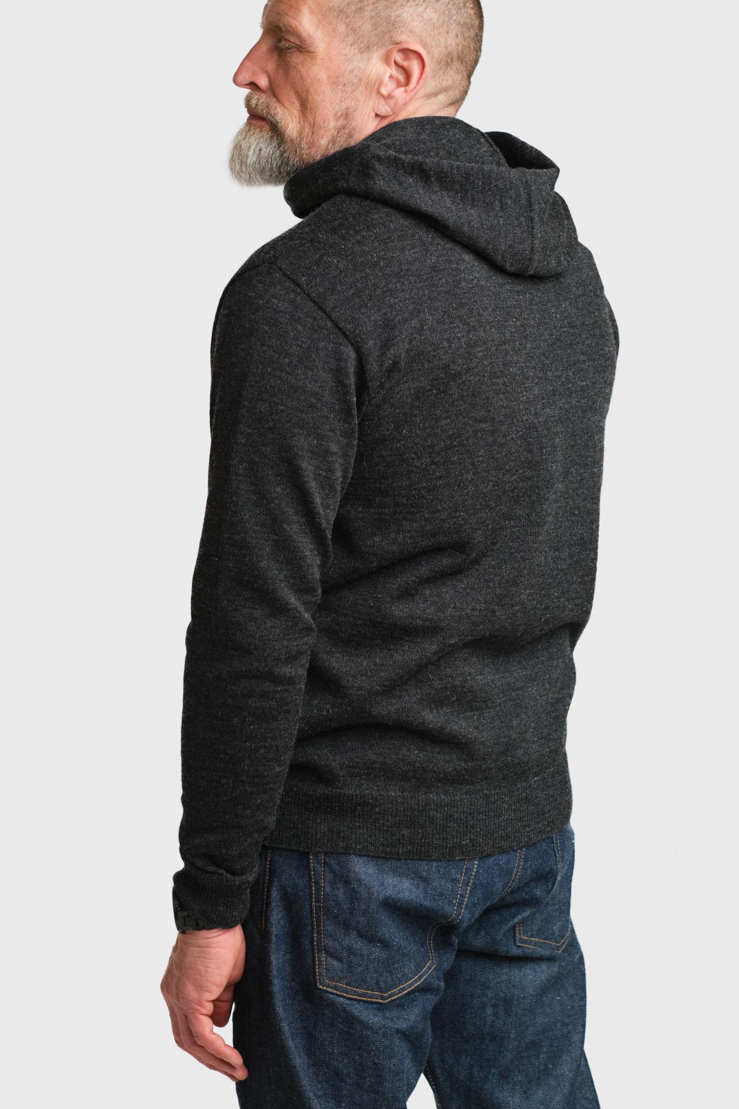 Hoodie-alpakkahuppari, hiilenharmaa