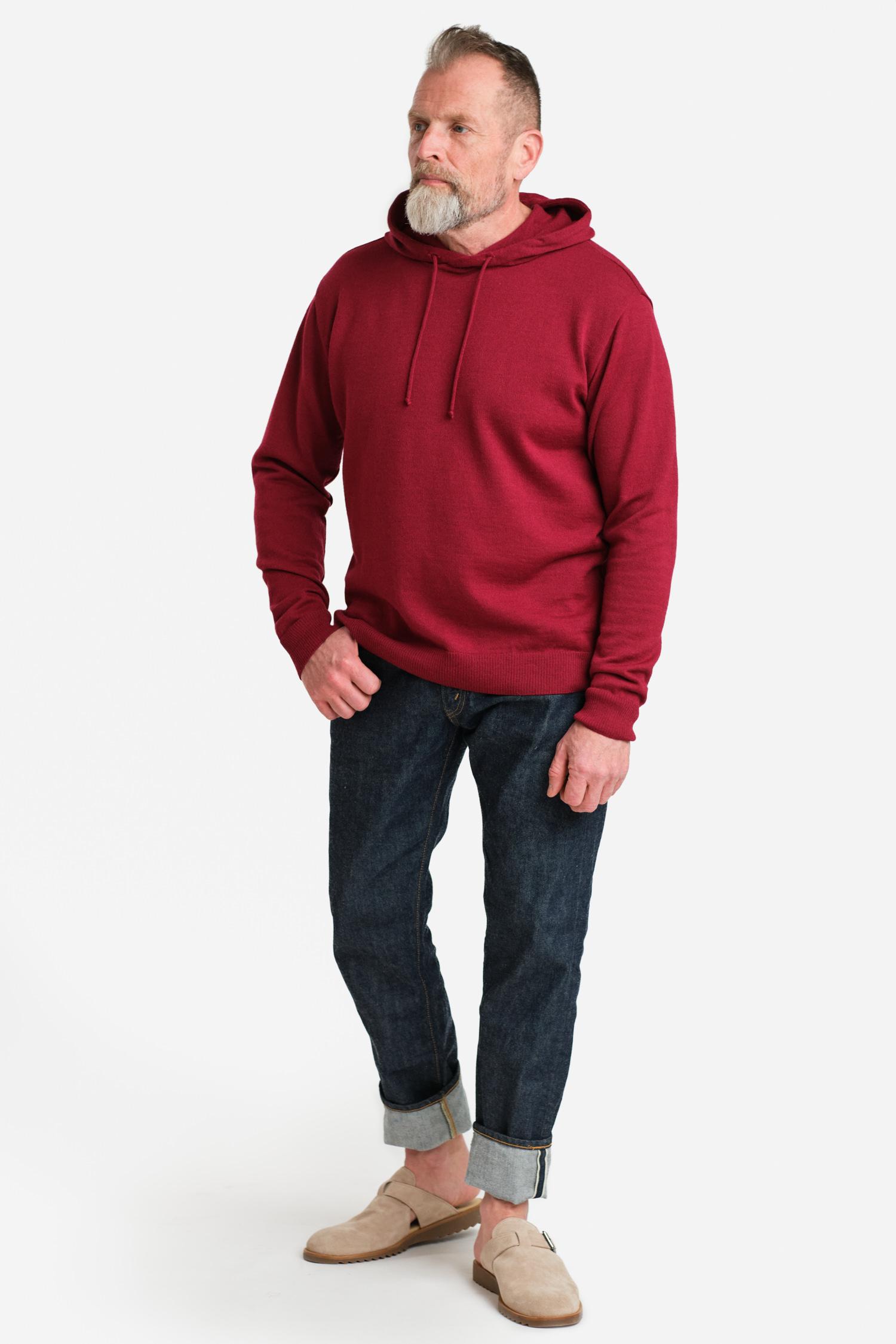 Hoodie-alpakkahuppari, karpalo