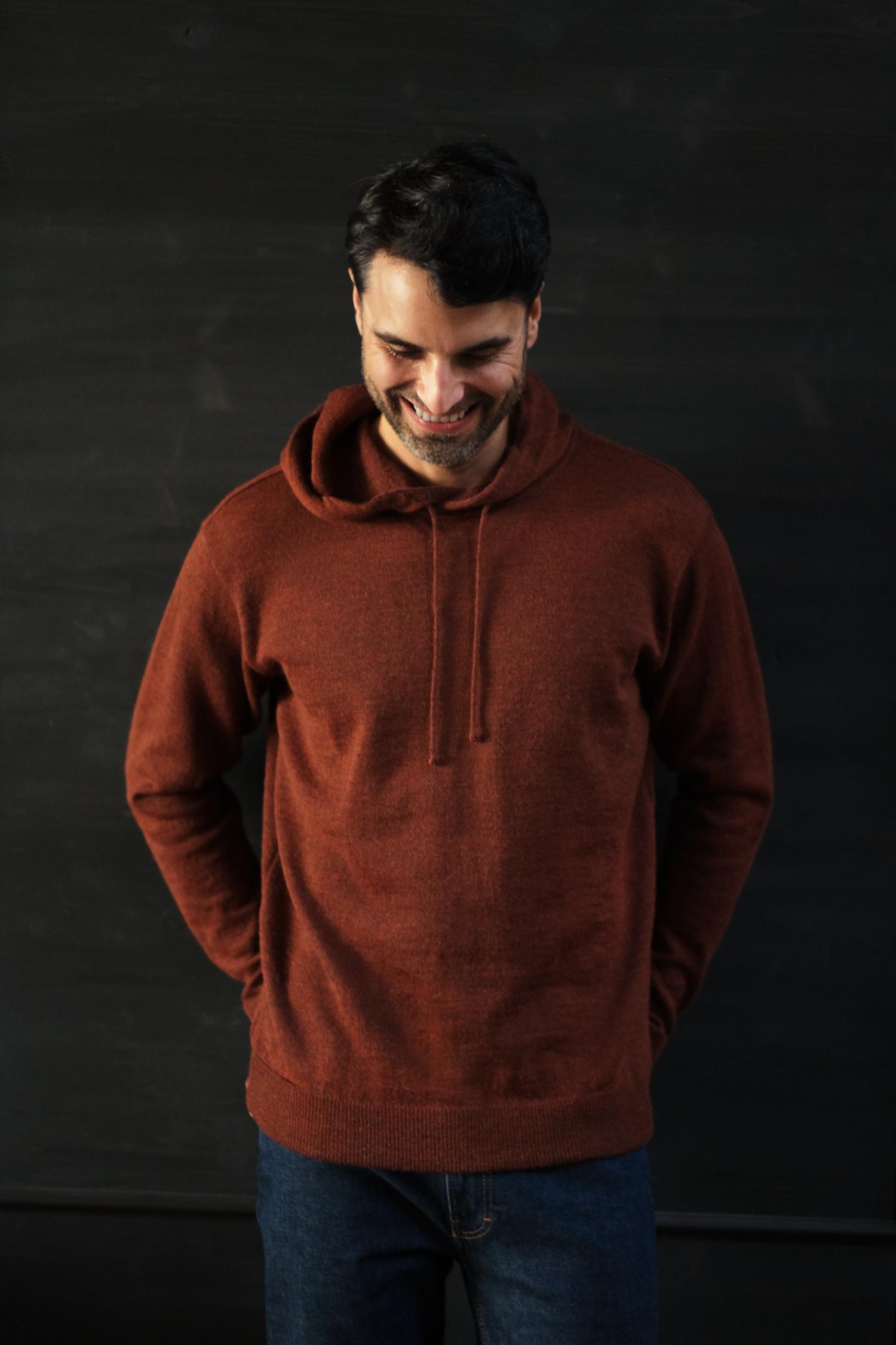 Hoodie-alpakkahuppari, mahonki