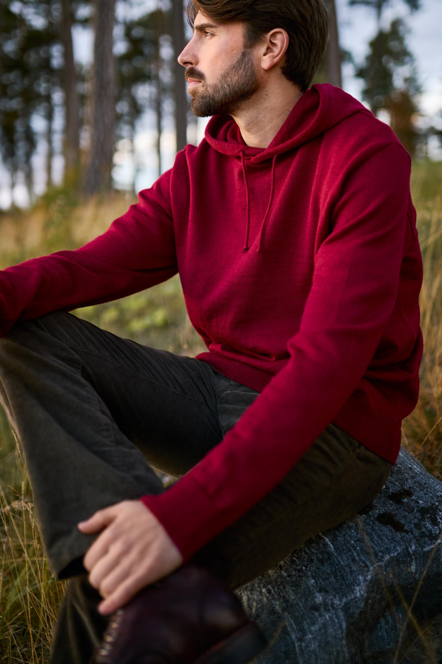 Hoodie-alpakkahuppari, karpalo