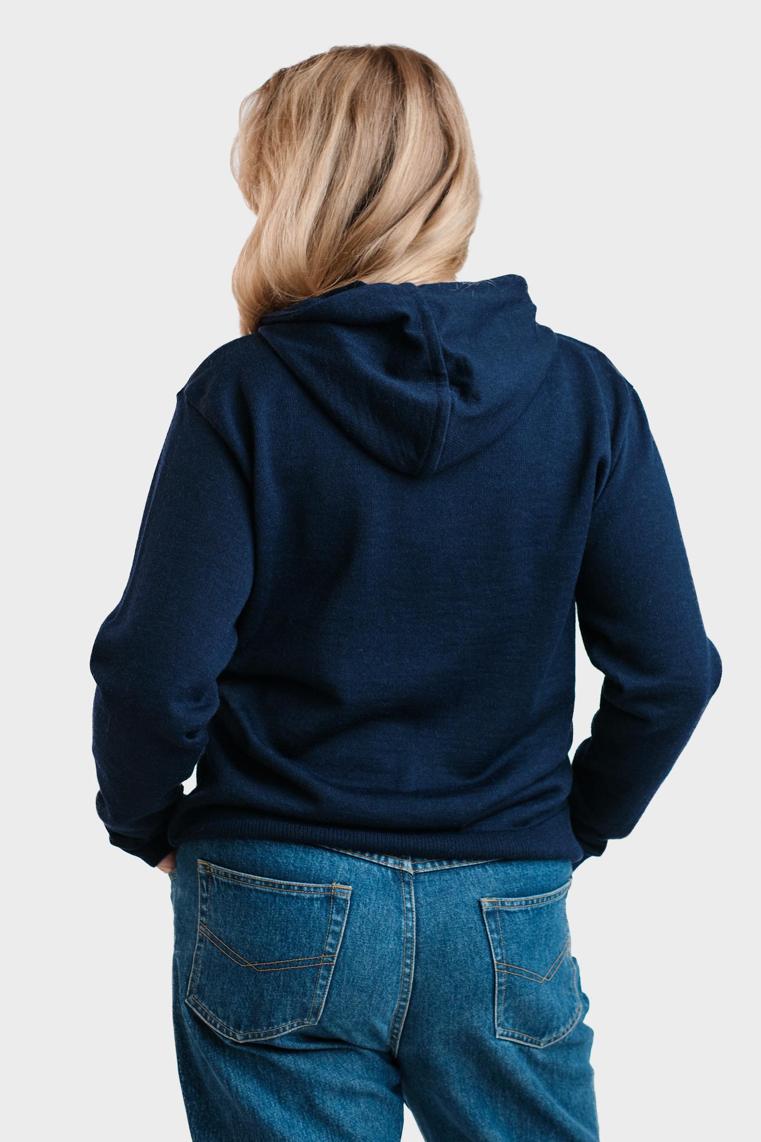 Hoodie-neulehuppari, Navy, S, 2 LK, #7470
