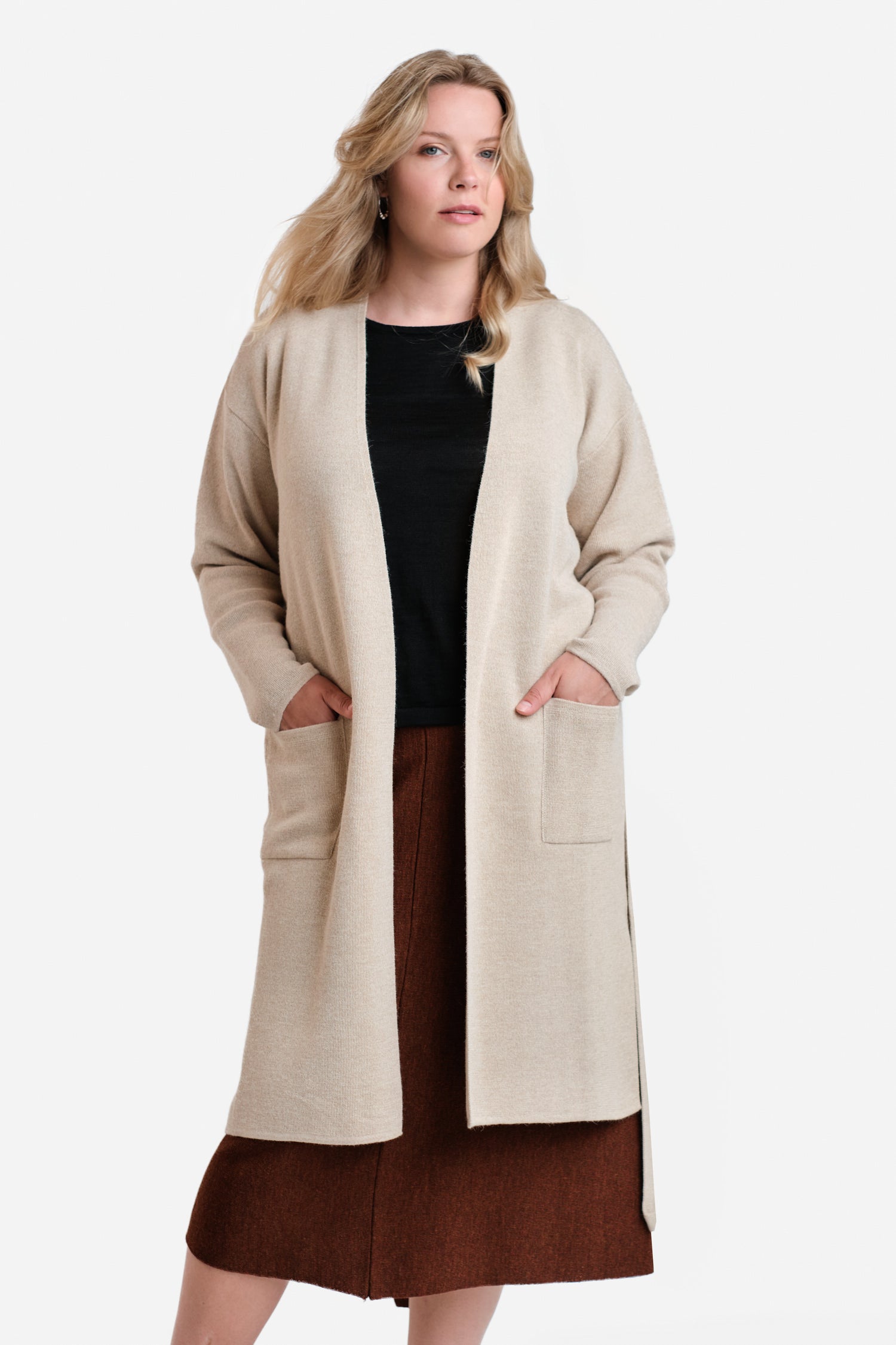 Forward-neuletakki, beige