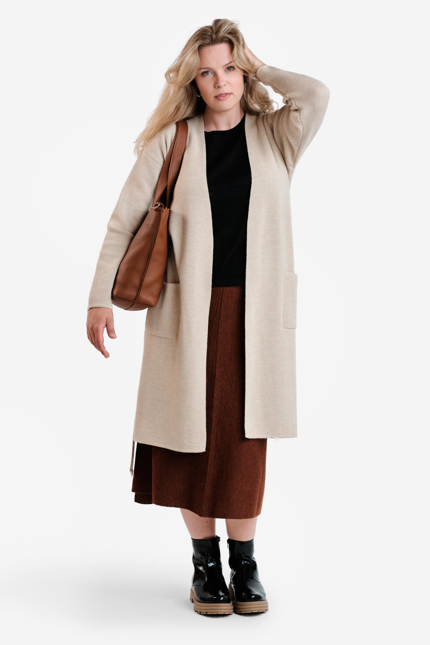 Forward-neuletakki, beige