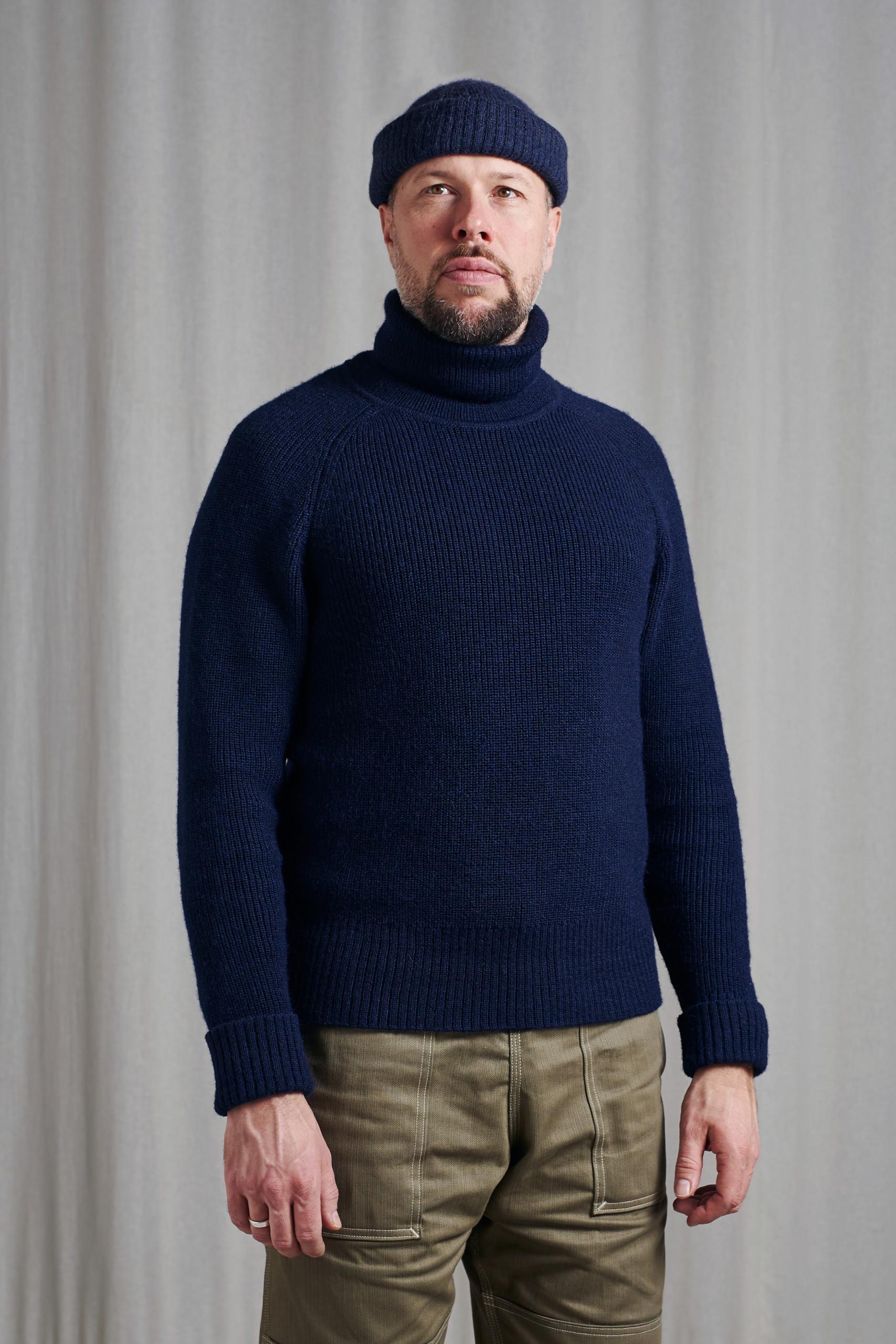 Vesikko-pooloneule, Navy, XL, 2 LK, #7472