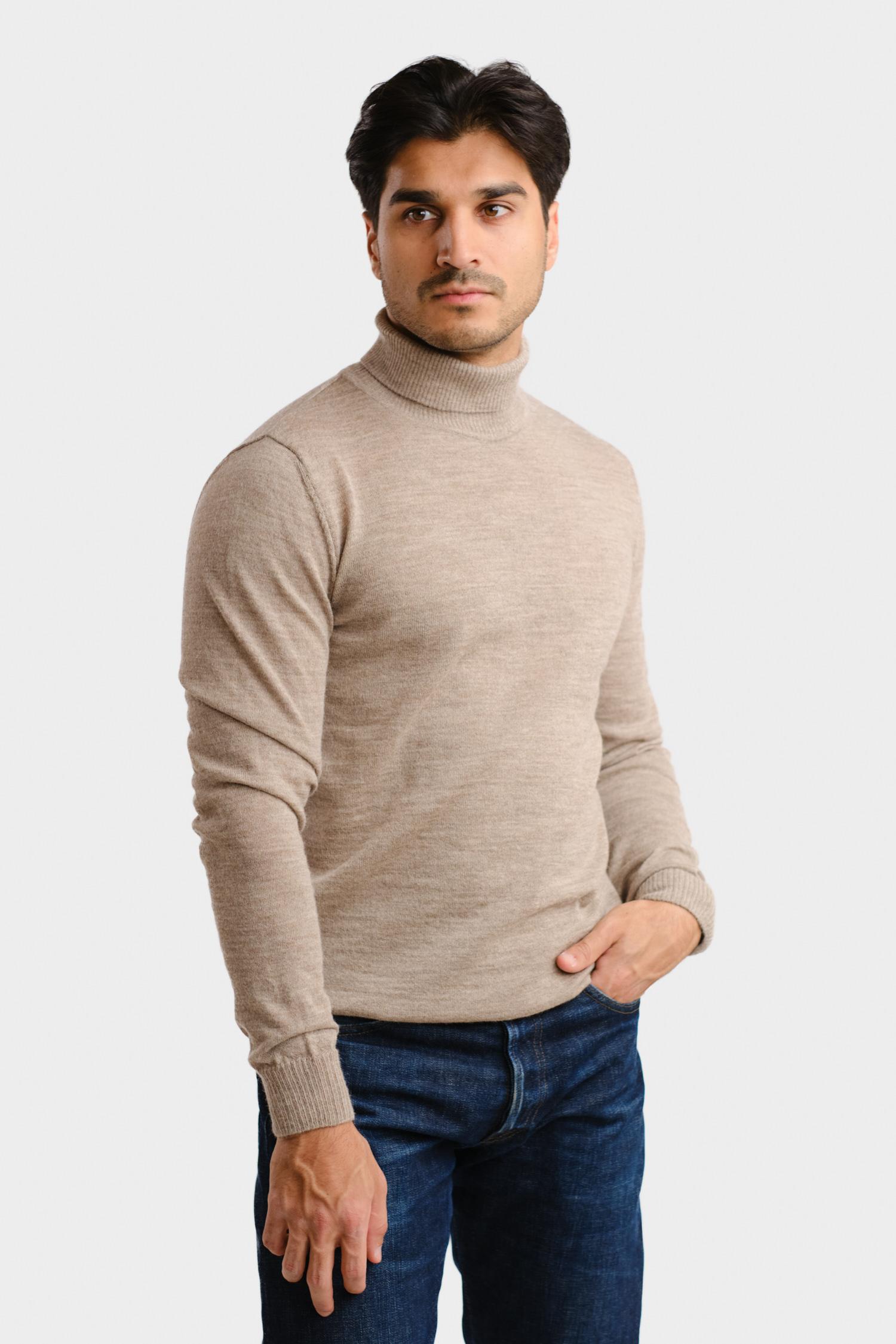 Roll Neck -pooloneule, greige