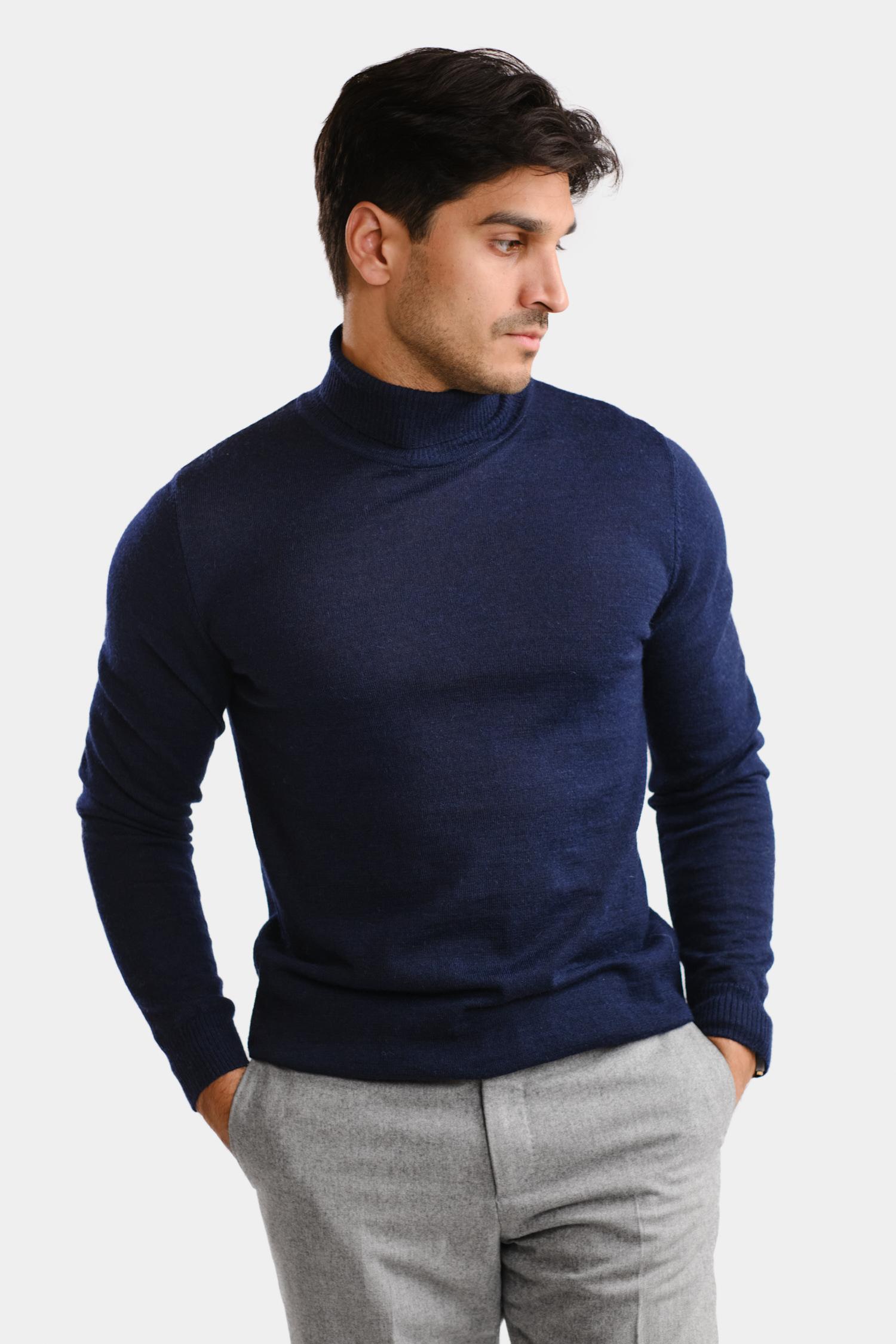 Roll Neck -pooloneule, navy