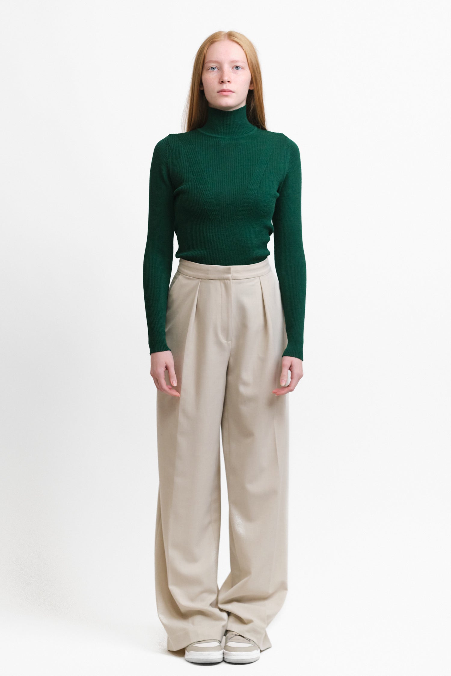 Stripe-neule, Smaragdi, L, 2 LK, #7340
