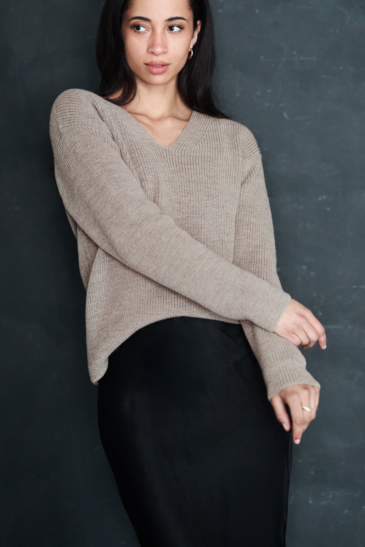 Chunky-neulepaita, Greige, M, 1 LK, #6999