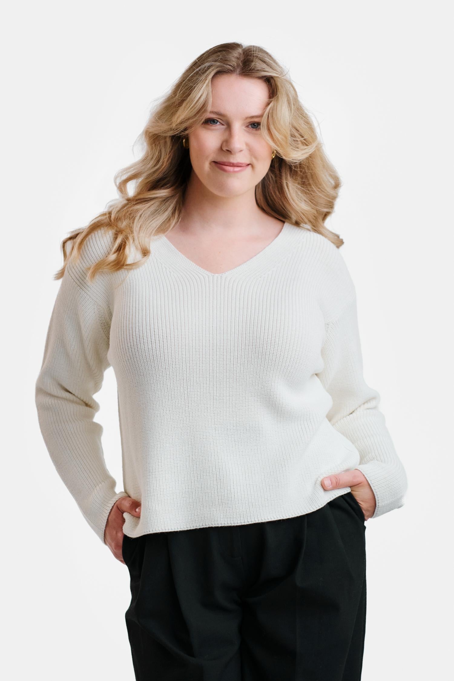 Chunky-neulepaita, Valkoinen, M, 1 LK, #7459