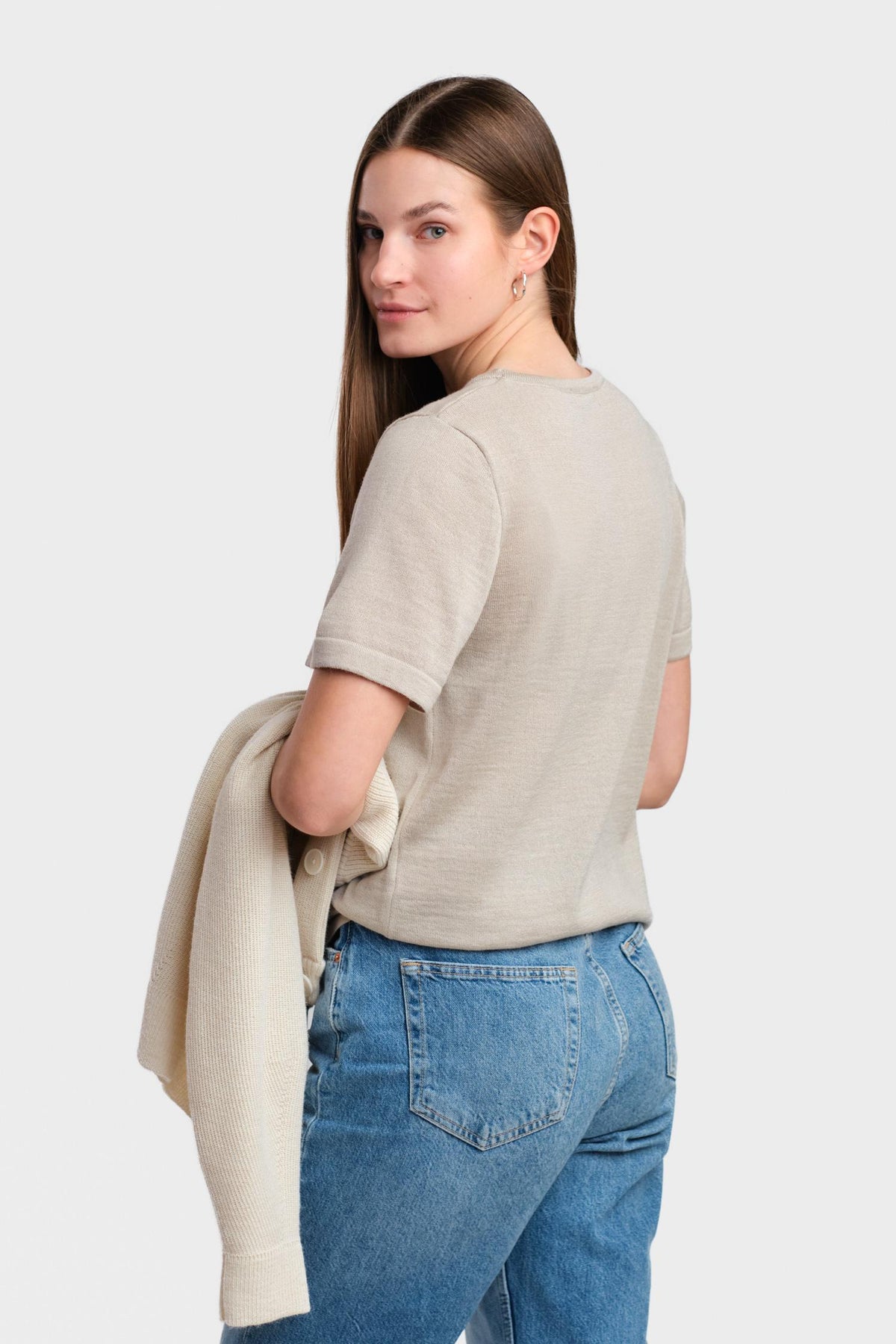 Simple-t-paita, Viileä beige, L, 1 LK, #7730
