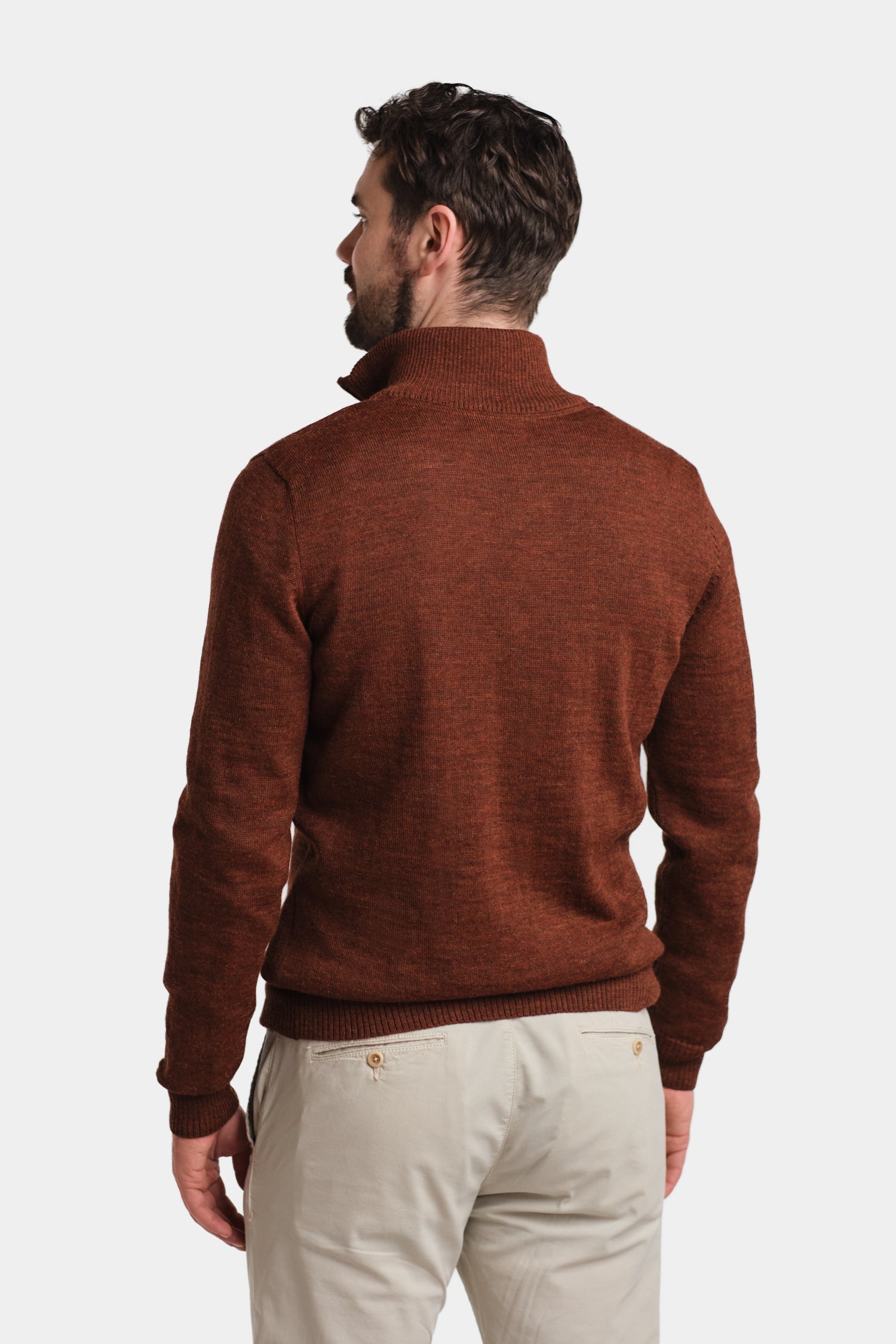 Half Zip -neulepusero, mahonki