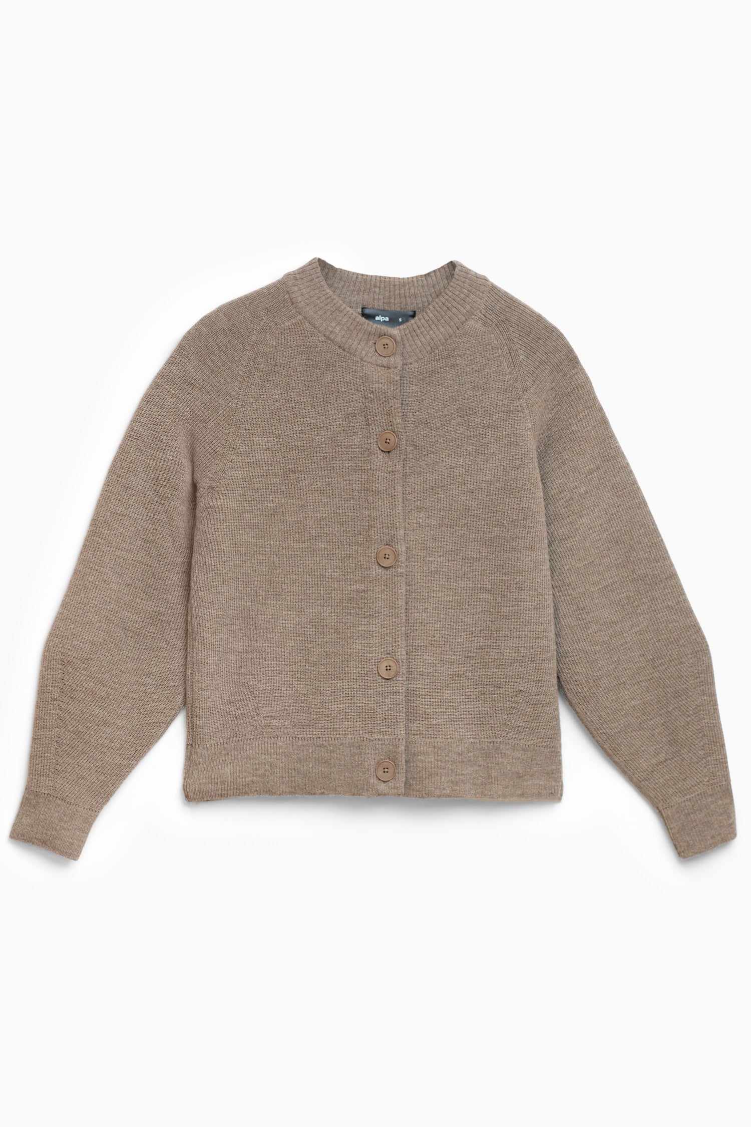 Soon-neuletakki, Tumma greige, M, 1 LK, #7092