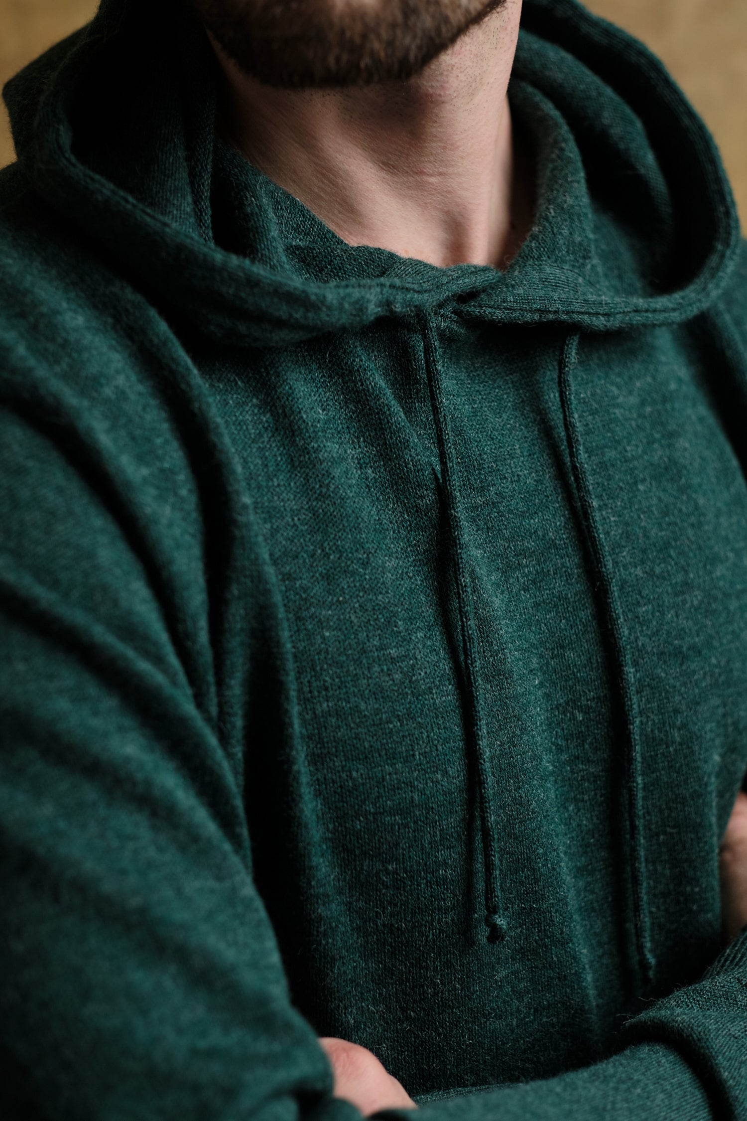 Hoodie-alpakkahuppari, sinivihreä