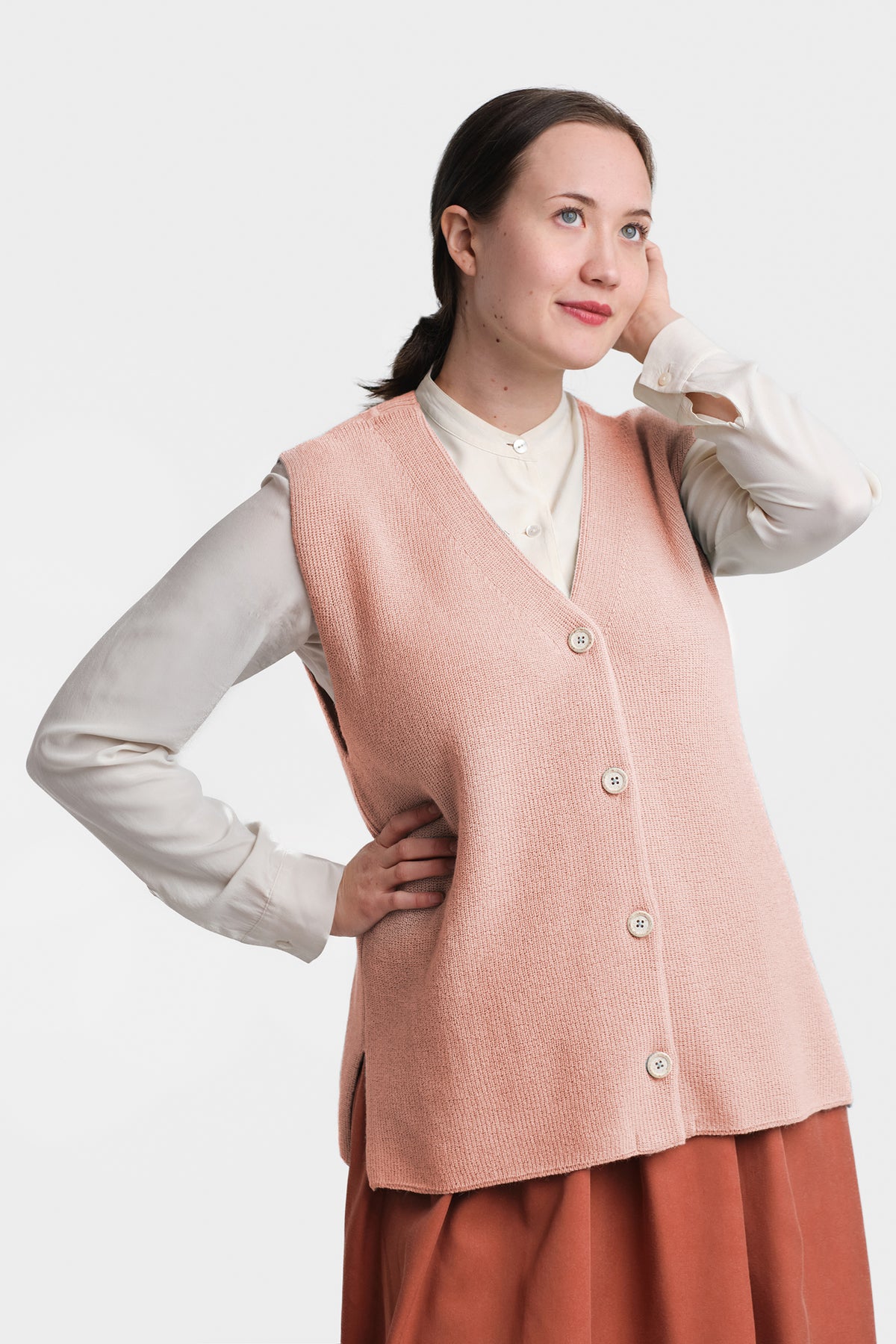 Warmly-neuleliivi, Vaalea persikka, M/L, 1 LK, #7719