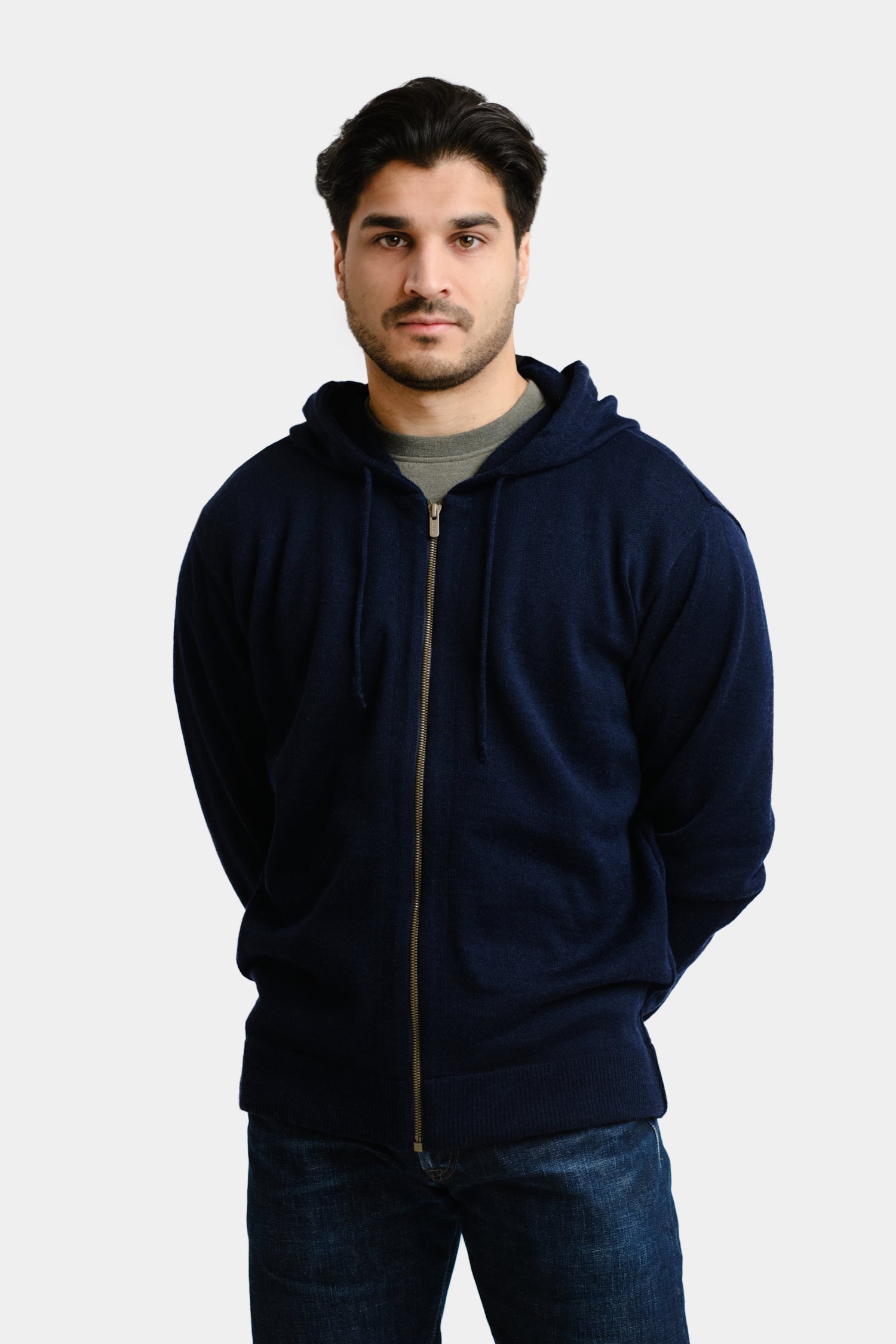 HoodieZip-neulehuppari, Navy, S, 2 LK, #7534