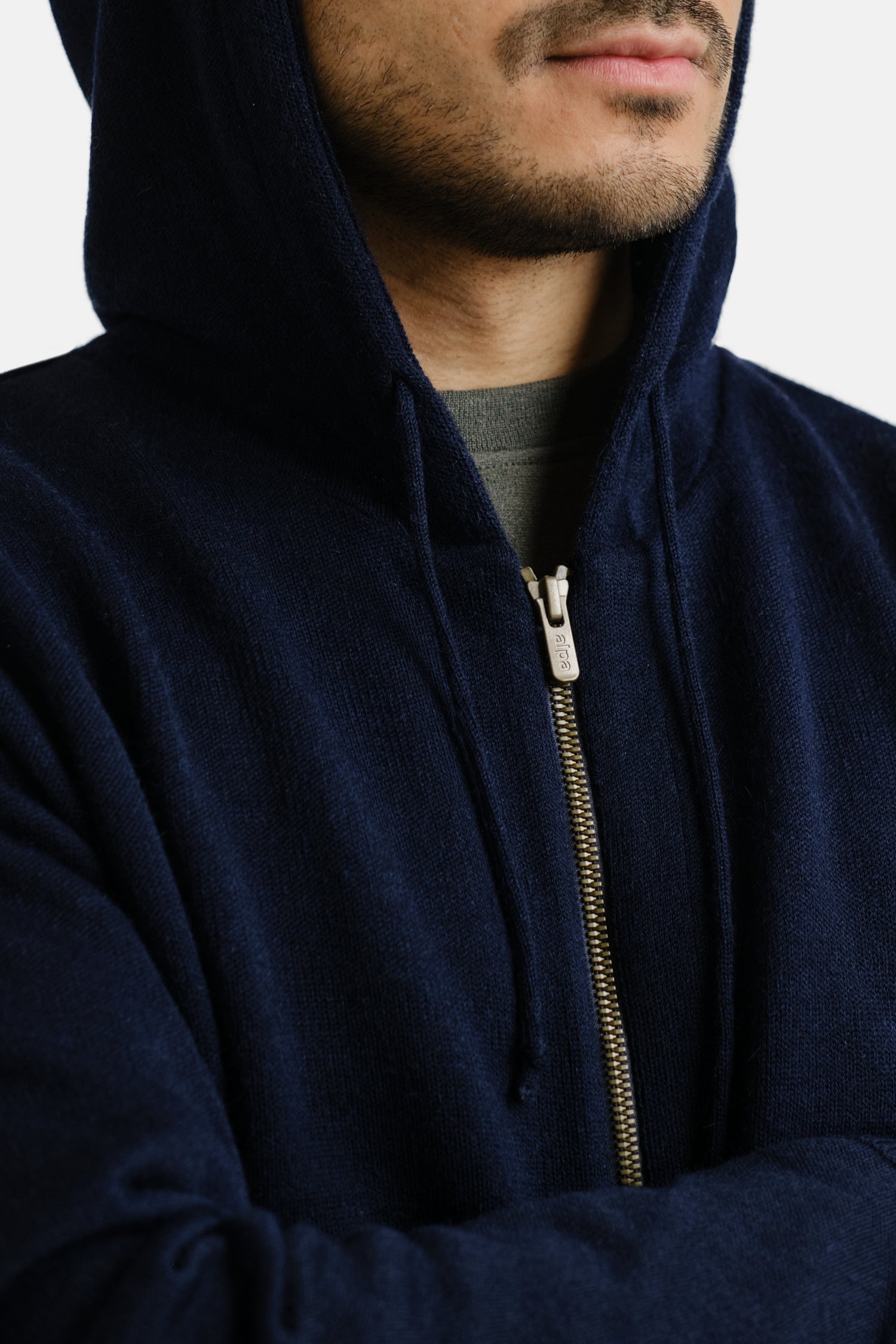 HoodieZip-neulehuppari, Navy, S, 2 LK, #7534