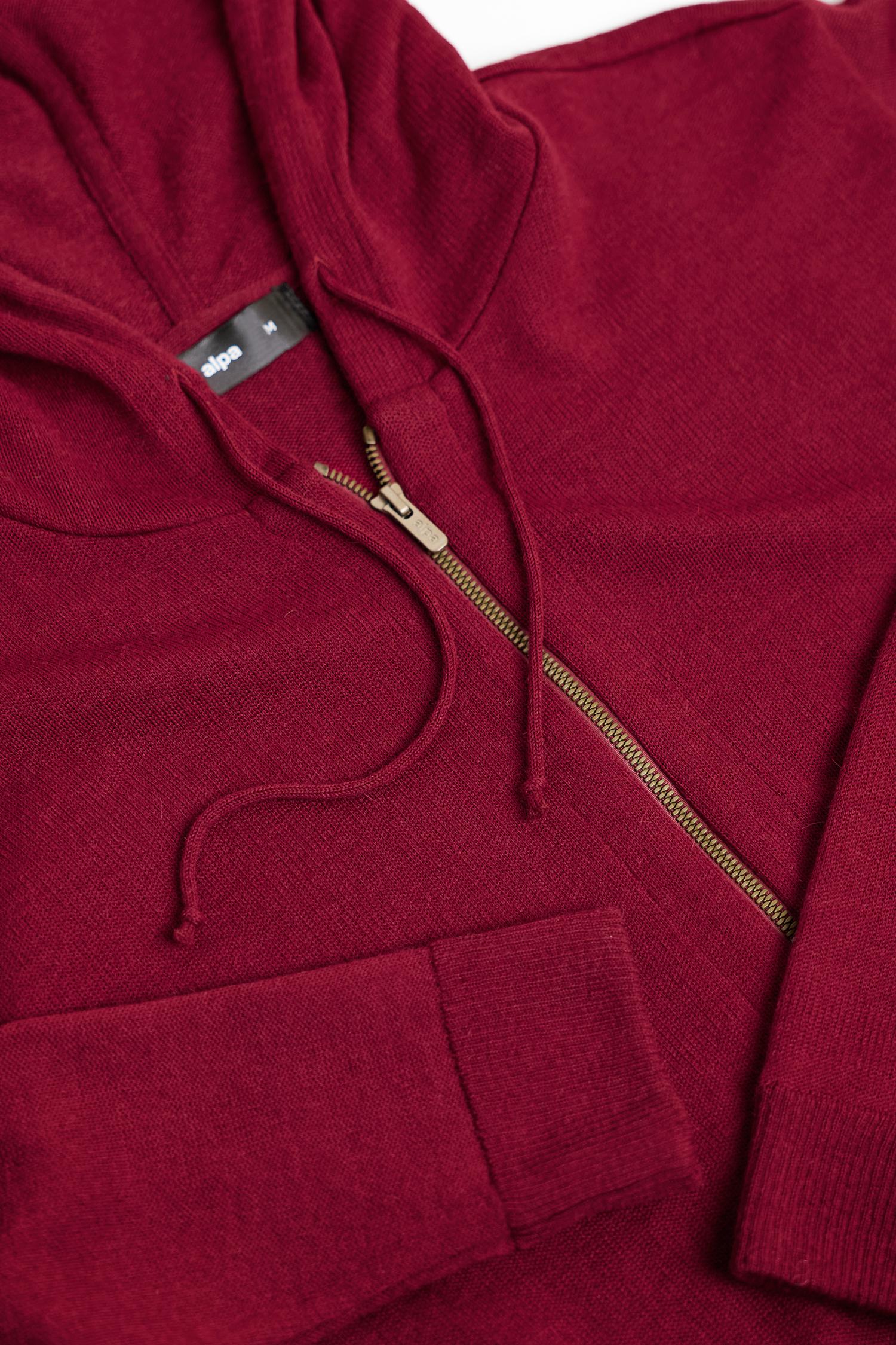 Hoodie Zip neulehuppari, karpalo