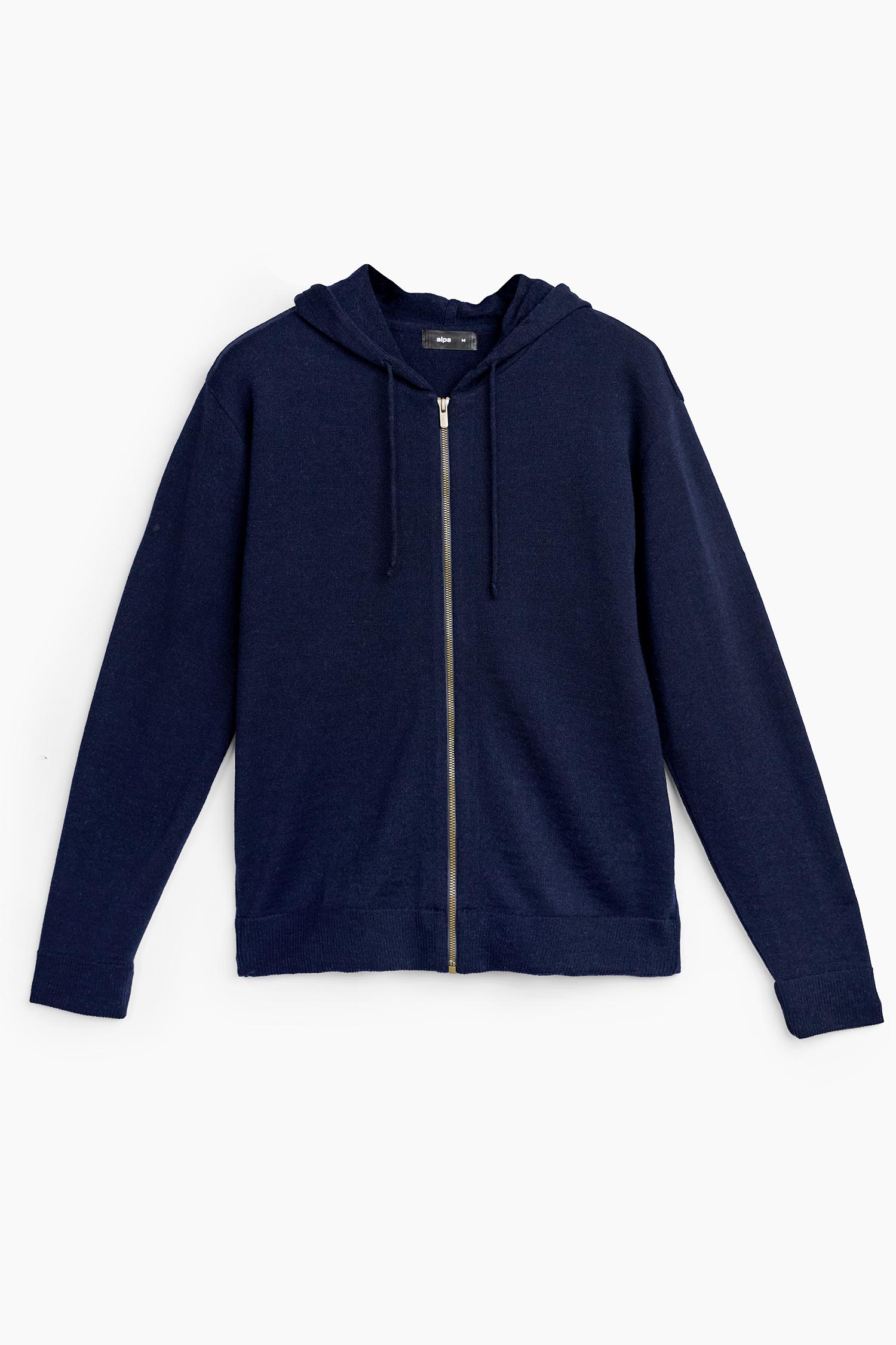 HoodieZip-neulehuppari, Navy, S, 2 LK, #7534